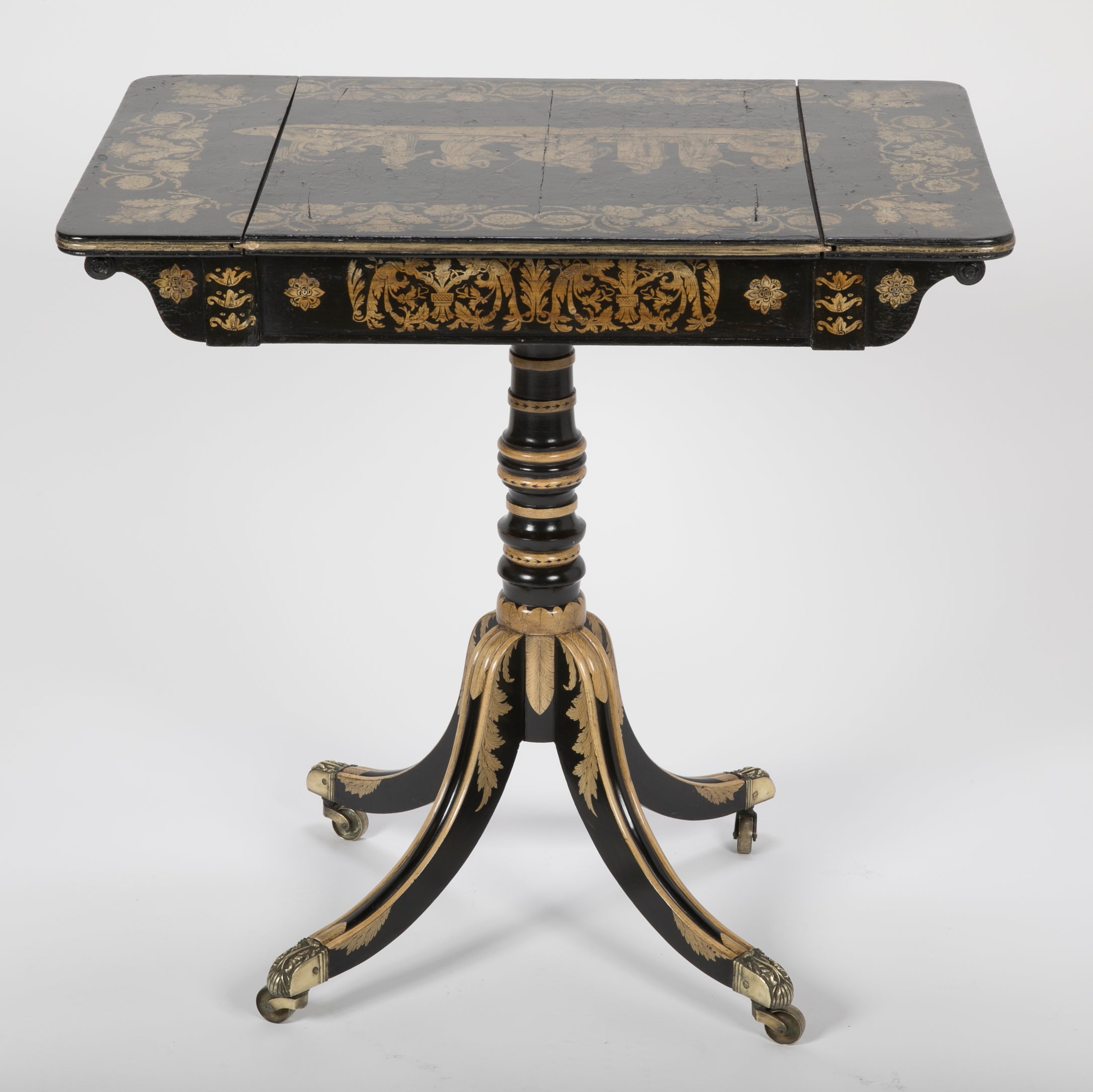 An English Regency Penwork Games Table