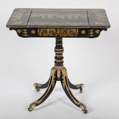 An English Regency Penwork Games Table