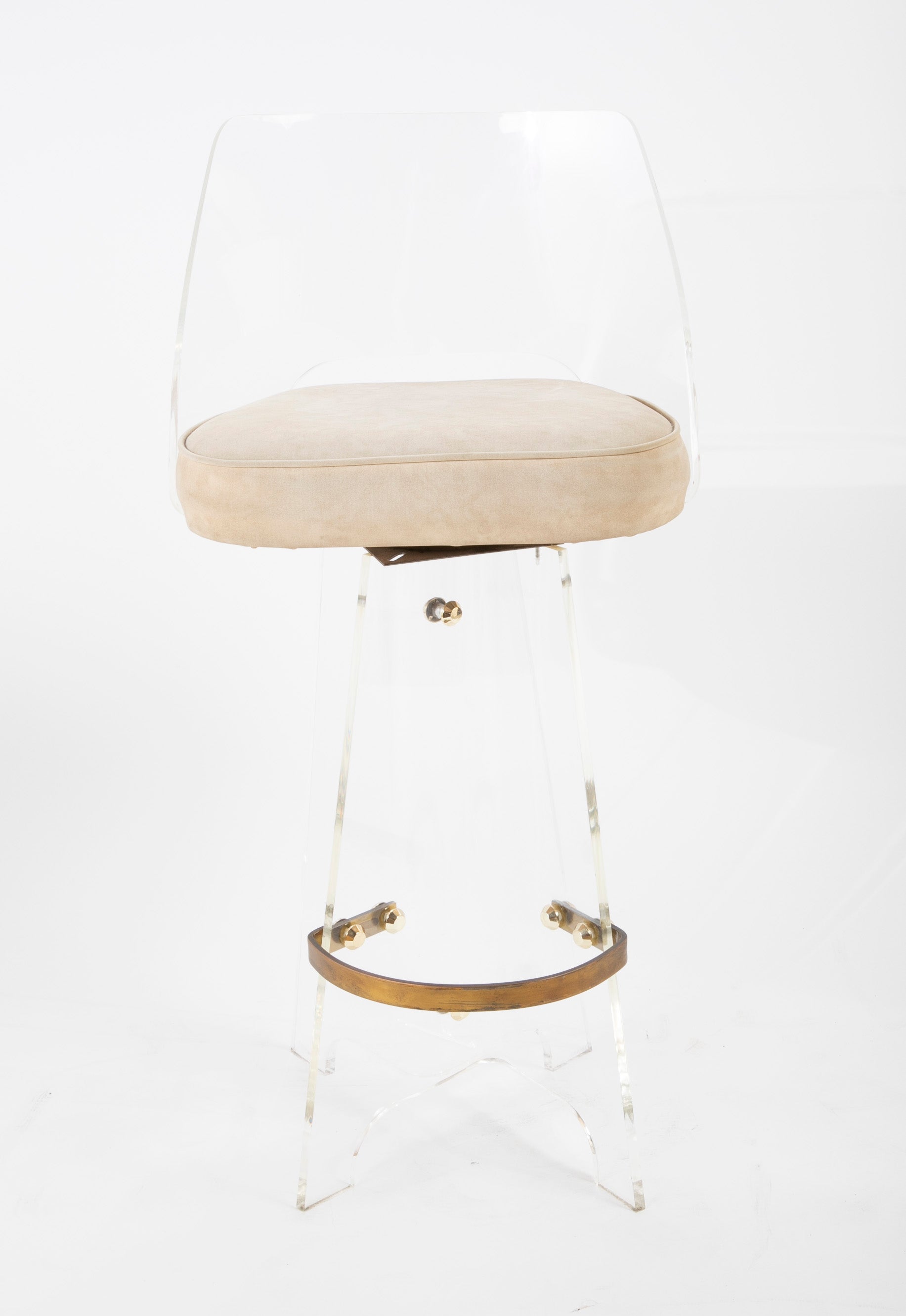 Pair of Lucite Bar Stools by Hill Manufacturing Company
