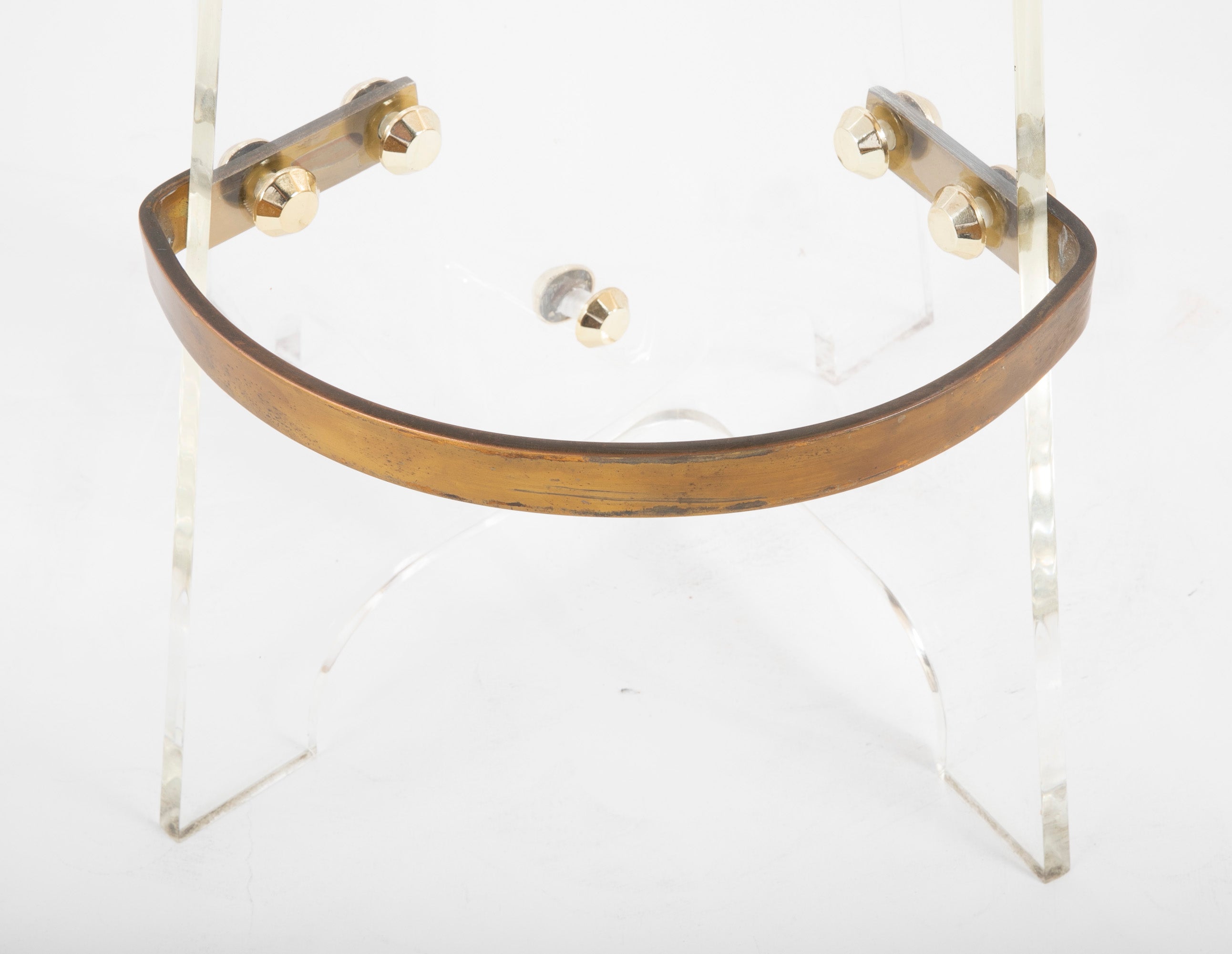 Pair of Lucite Bar Stools by Hill Manufacturing Company