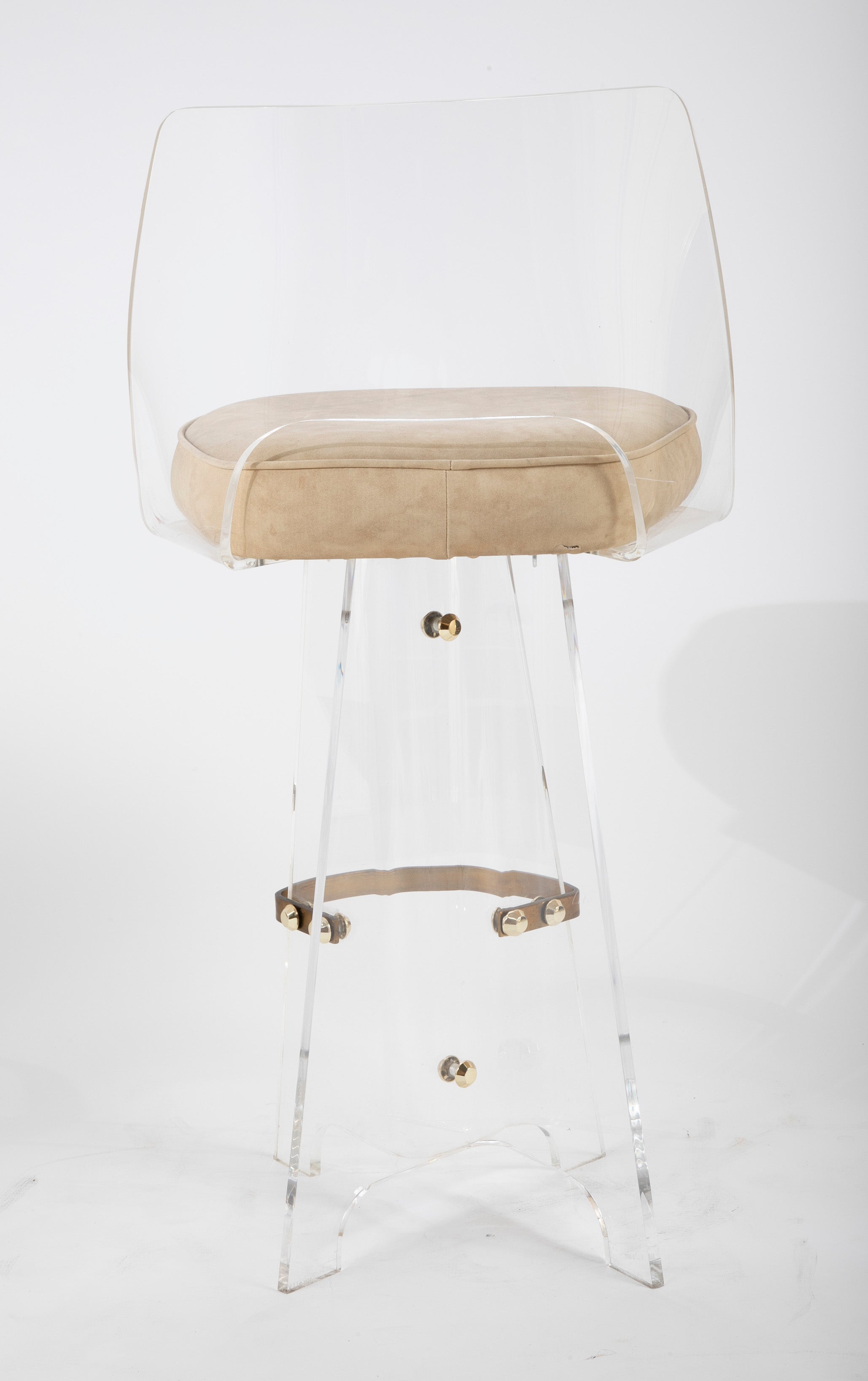 Pair of Lucite Bar Stools by Hill Manufacturing Company
