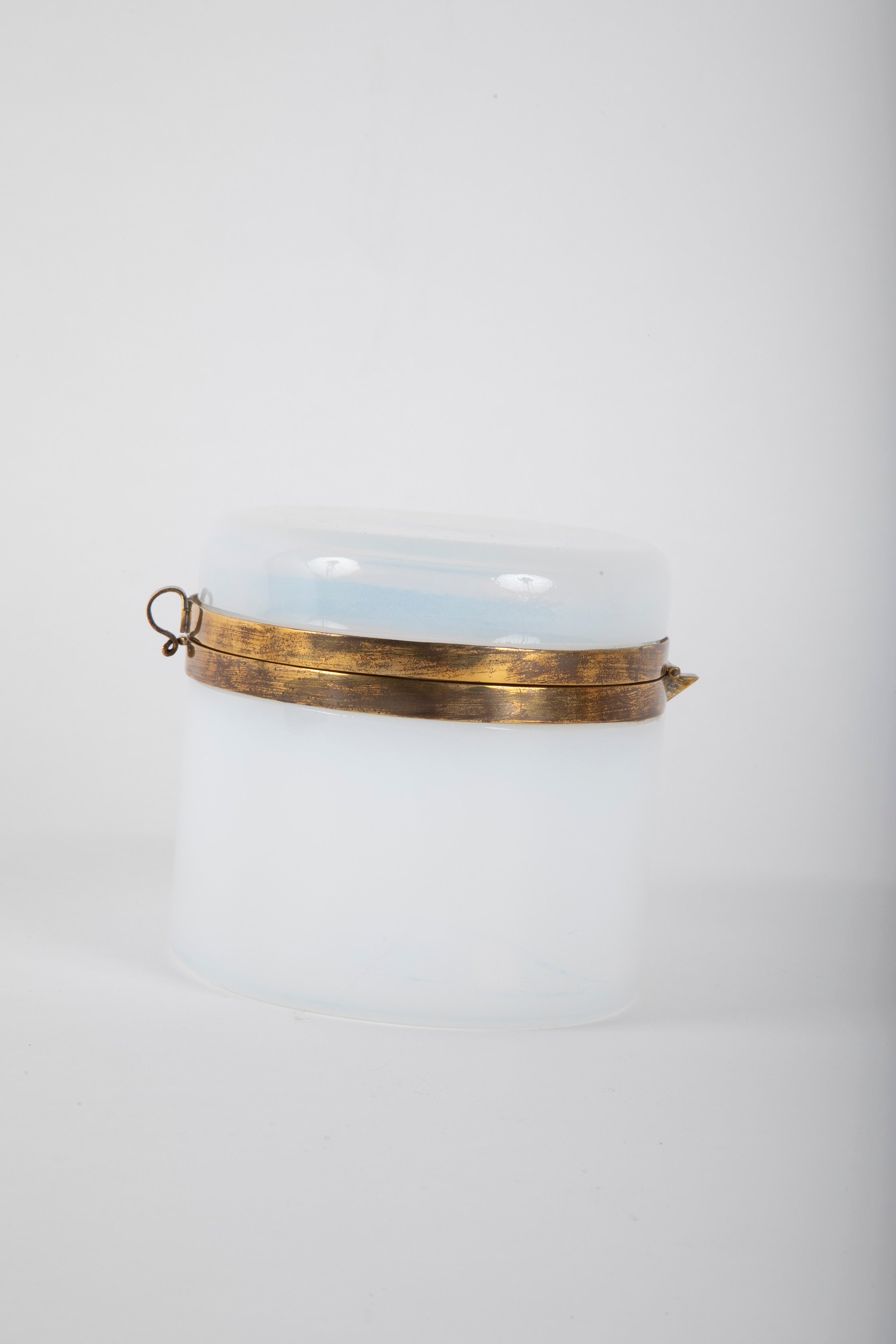 Iridescent "Boule de Savon" French Opaline Glass Box having "Soap Bubbles"