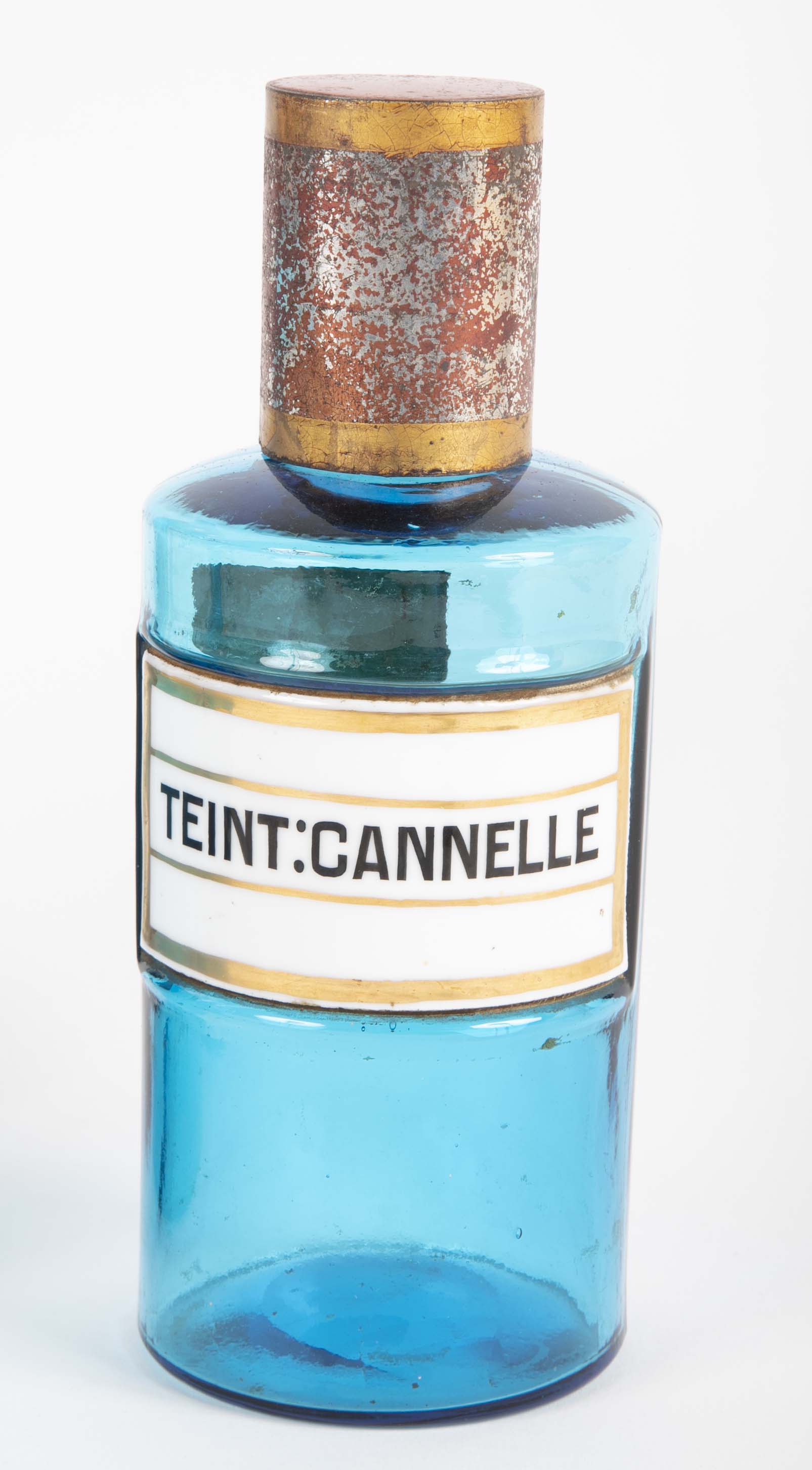 Set of Three French Glass Pharmaceutical Bottles