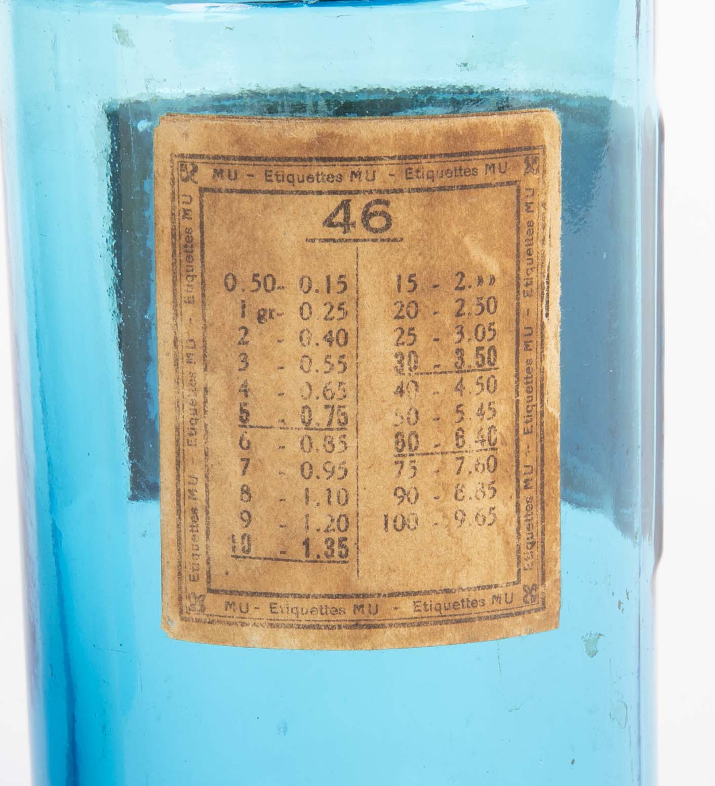 Set of Three French Glass Pharmaceutical Bottles