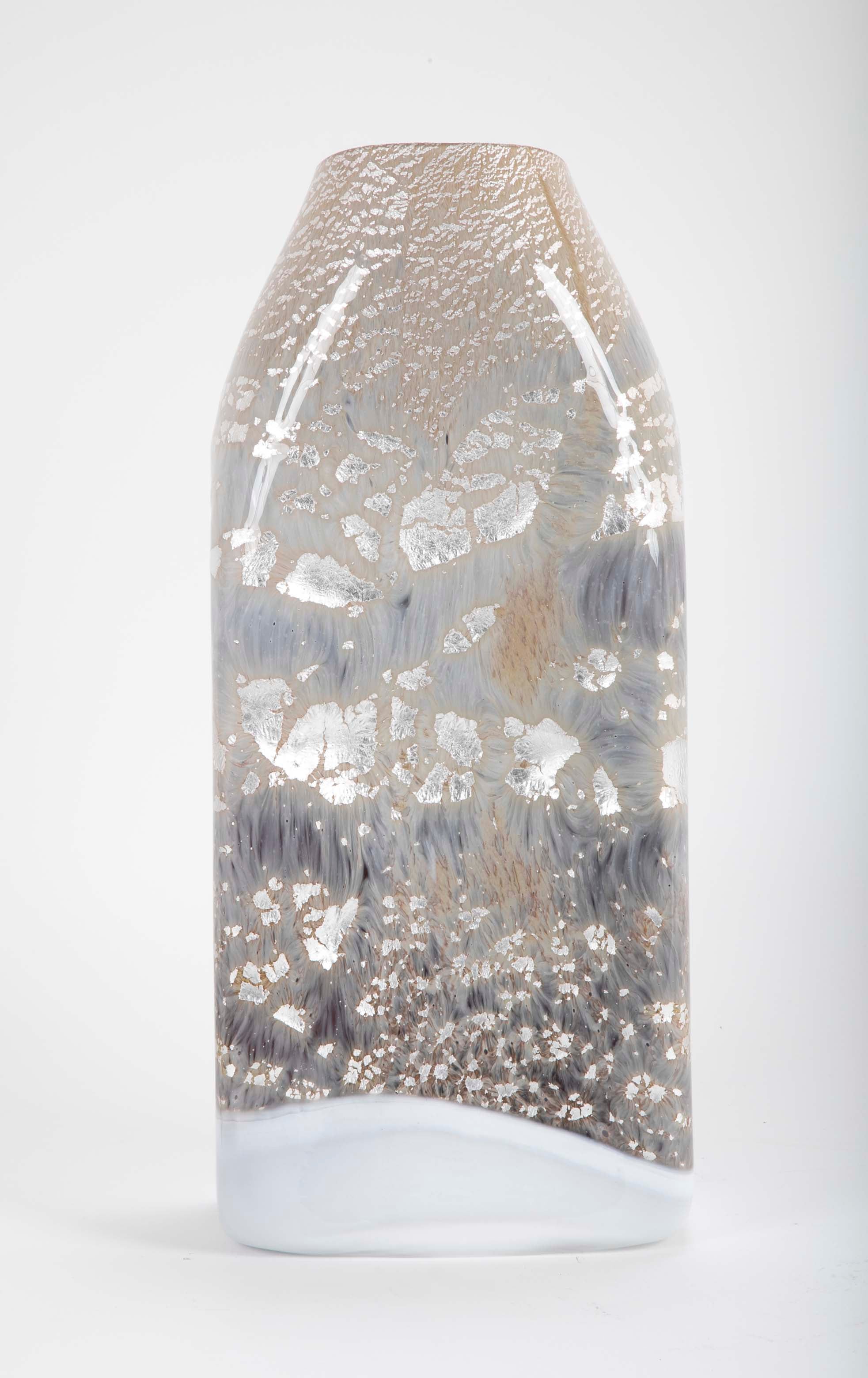 Exceptional Murano Glass Vase Hand Blown in Multiple Layers