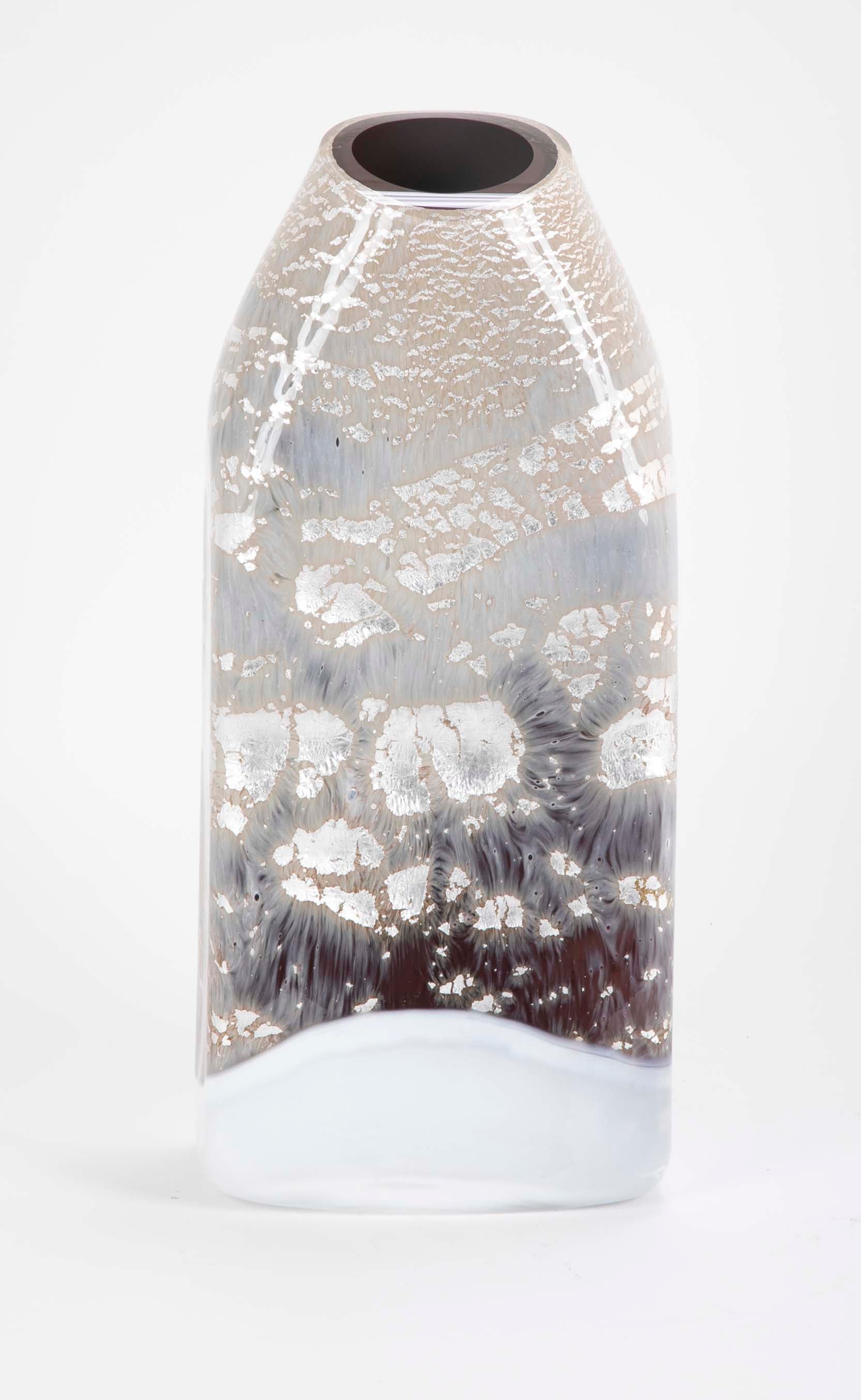 Exceptional Murano Glass Vase Hand Blown in Multiple Layers