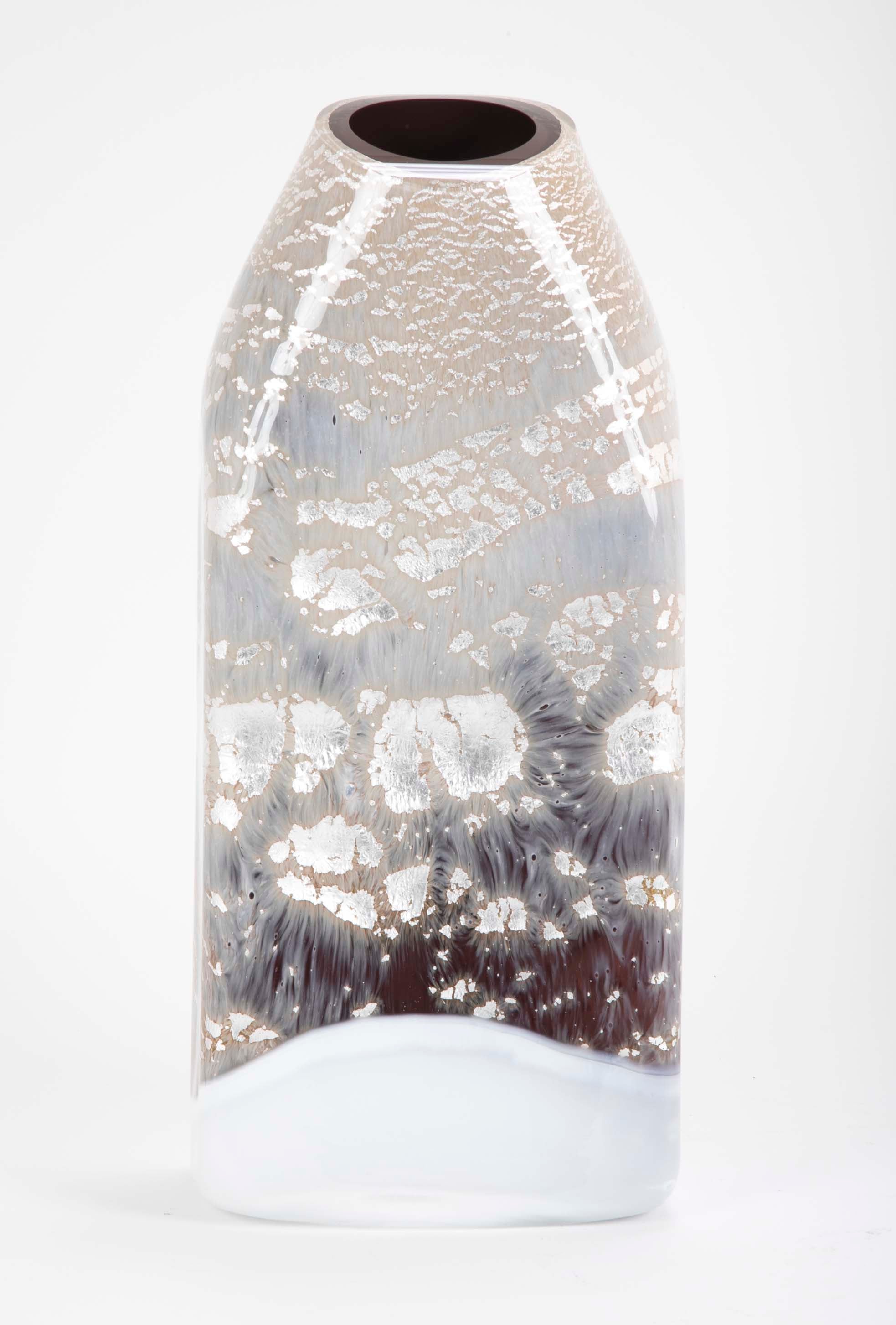 Exceptional Murano Glass Vase Hand Blown in Multiple Layers