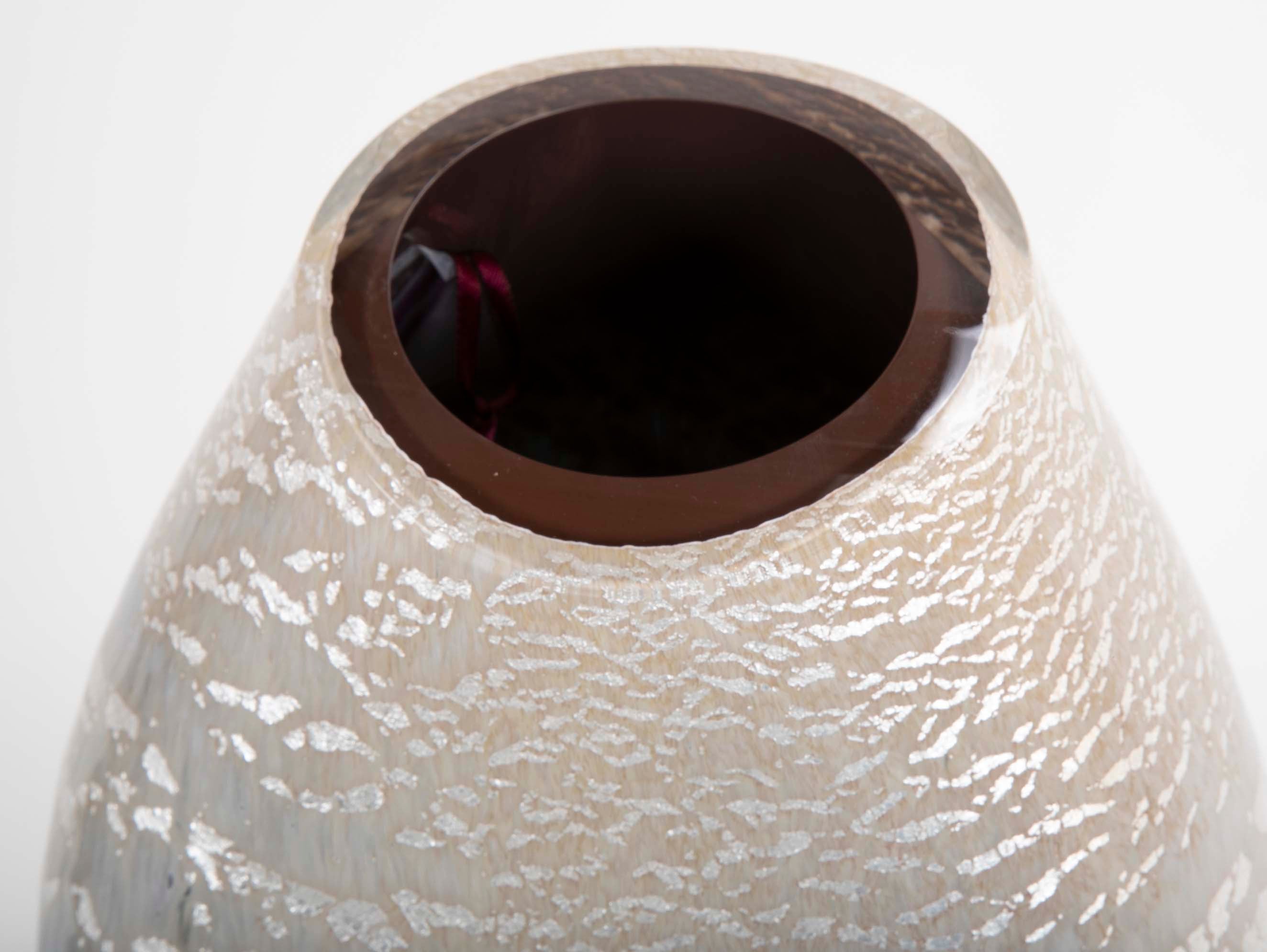 Exceptional Murano Glass Vase Hand Blown in Multiple Layers