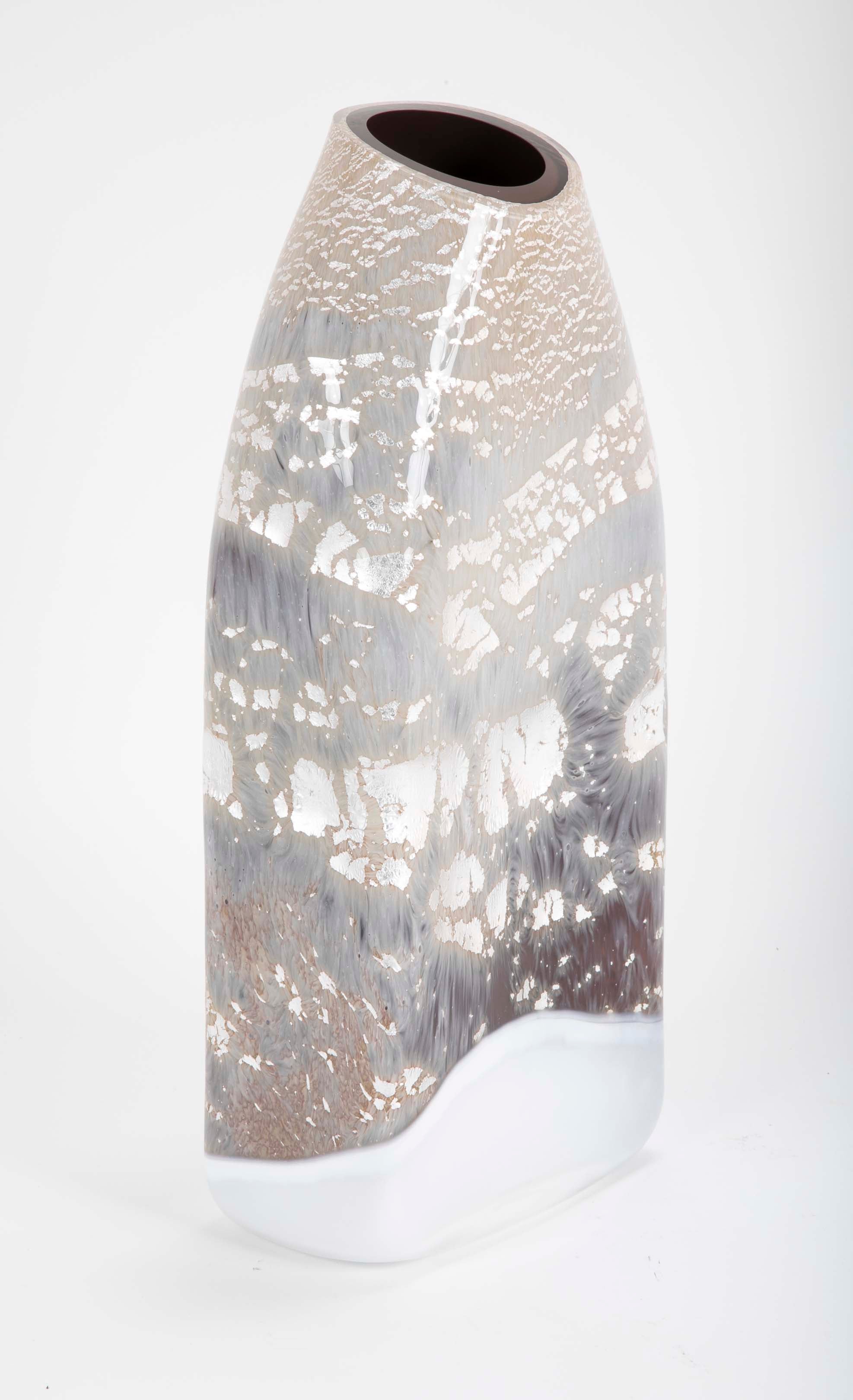 Exceptional Murano Glass Vase Hand Blown in Multiple Layers