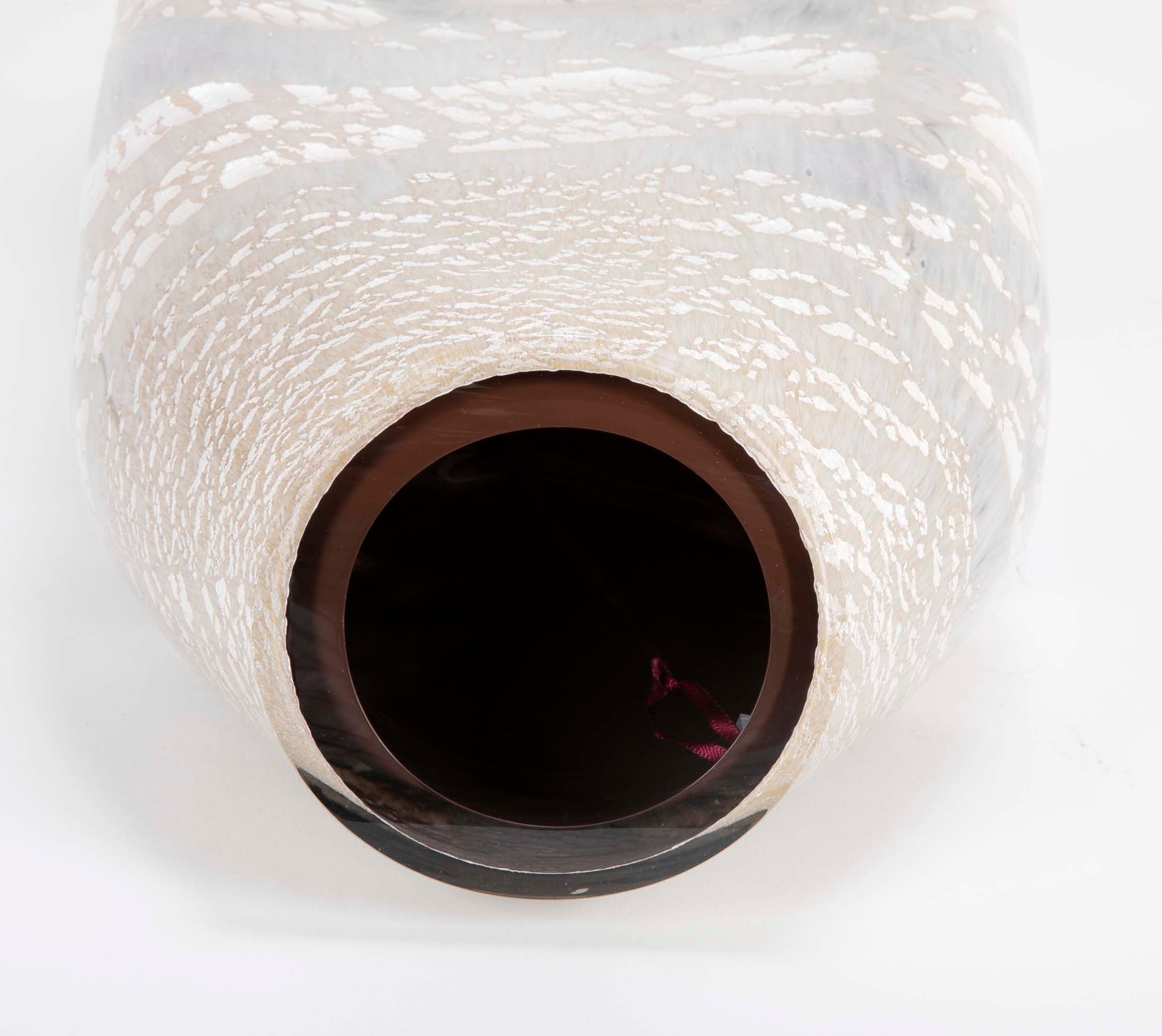 Exceptional Murano Glass Vase Hand Blown in Multiple Layers