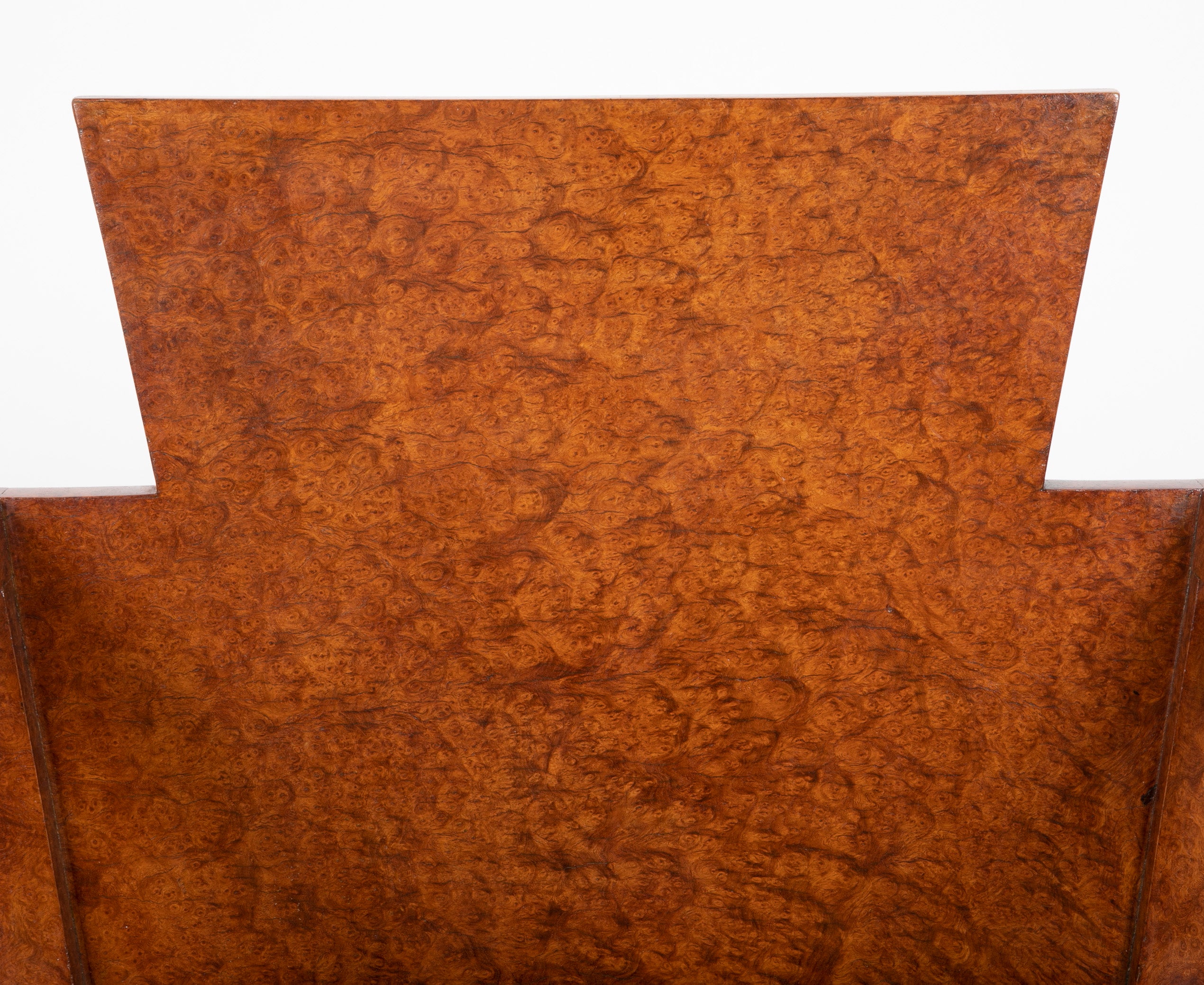 Burled Walnut Veneered Armchair in the Manner of Pierre Chareau