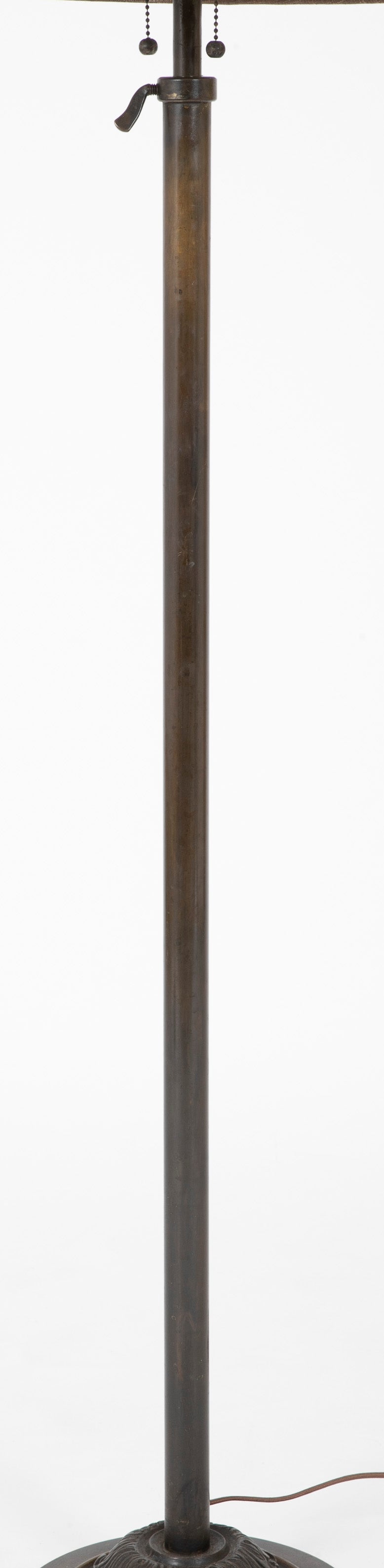 An Early 20th Century Patinated Bronze Height Adjustable Floor Lamp