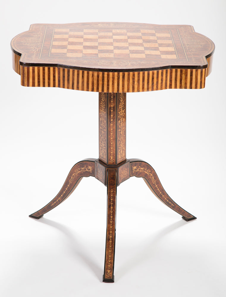 Italian Signed Sorrento Tilt Top Games Table