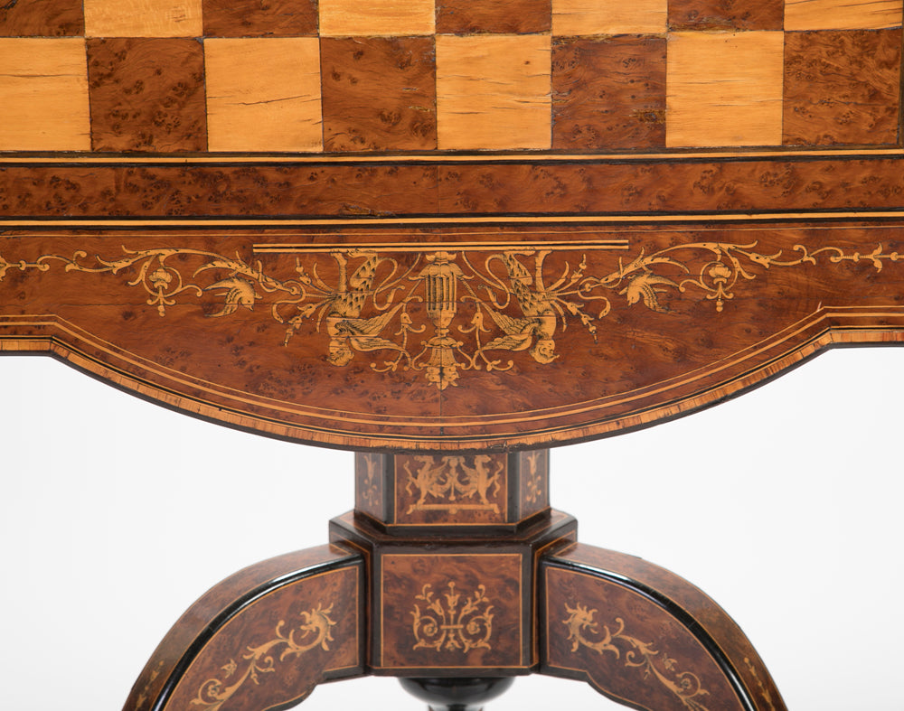 Italian Signed Sorrento Tilt Top Games Table