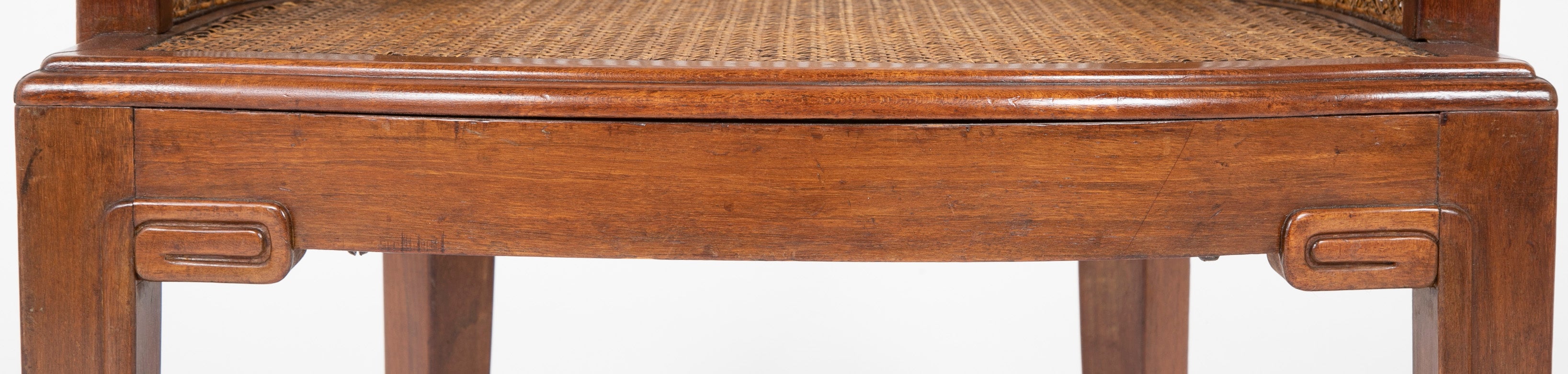 Set of Four Slip Seated Caned Back Armchairs Attributed to Maurice Dufrene