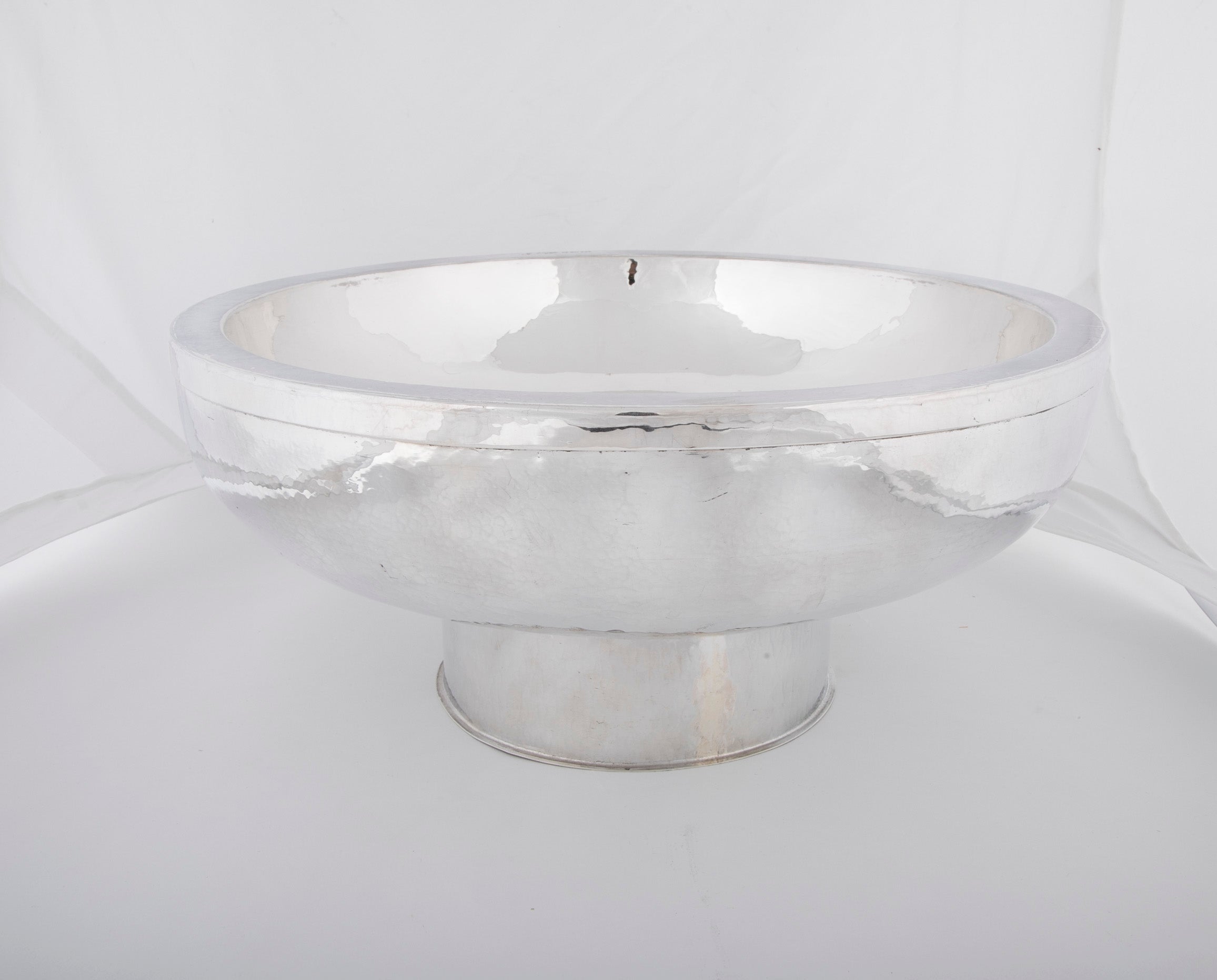 Sterling Silver Double Walled Hand-Hammered Bowl by Graziella Laffi