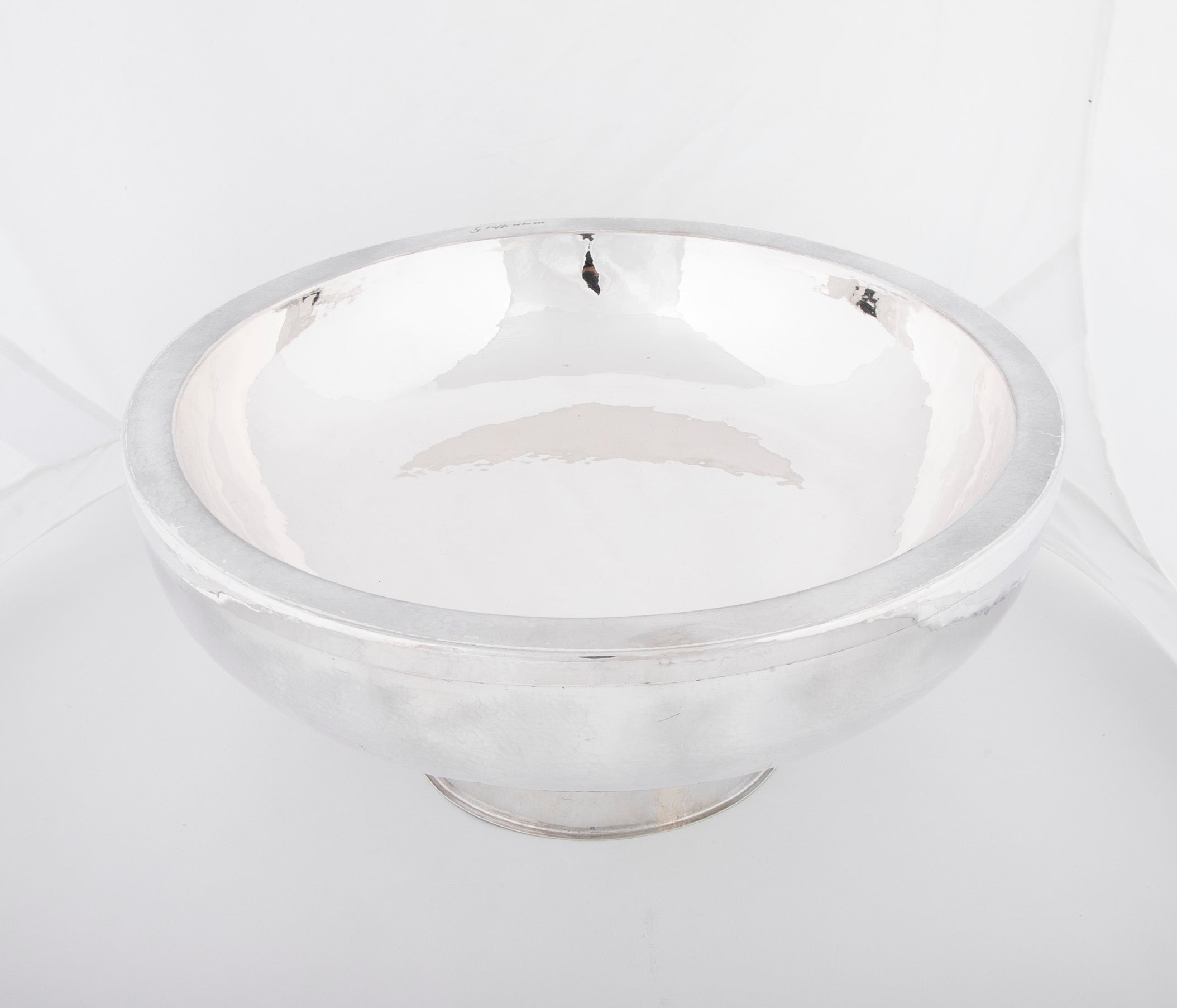 Sterling Silver Double Walled Hand-Hammered Bowl by Graziella Laffi