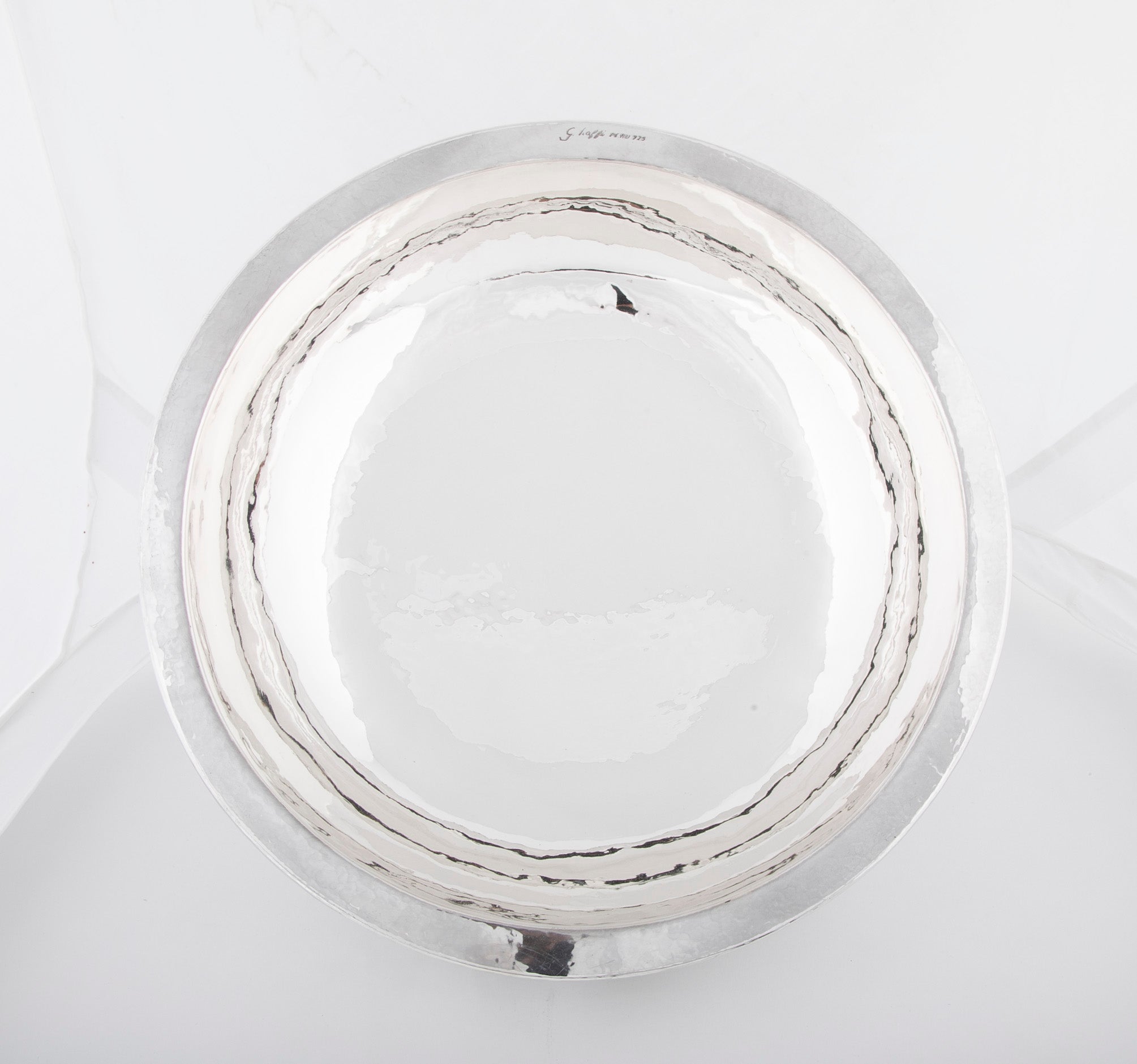 Sterling Silver Double Walled Hand-Hammered Bowl by Graziella Laffi