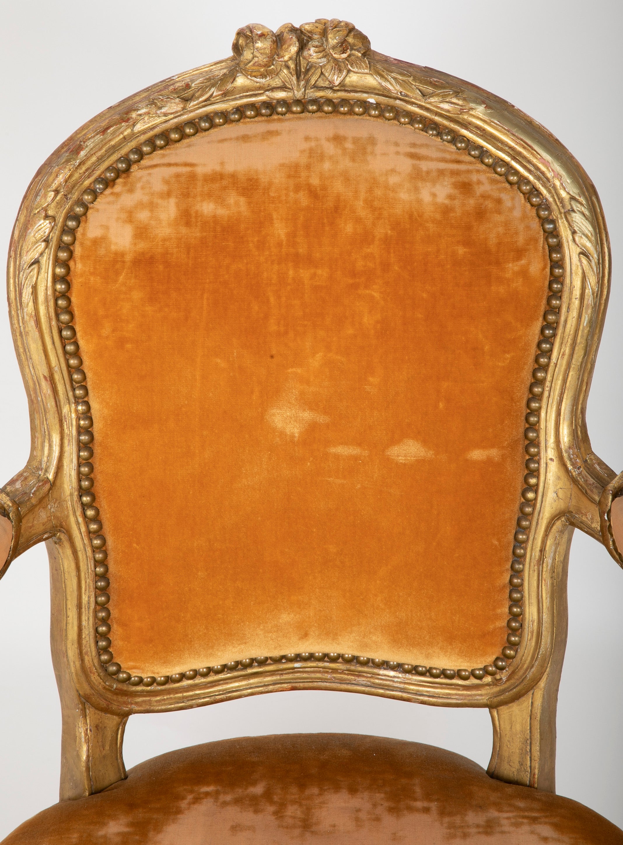Pair of Louis XV Gilded Children's Fauteuil