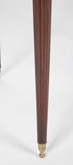 French Louis XVI Marble Top Bouillotte Table with Gallery