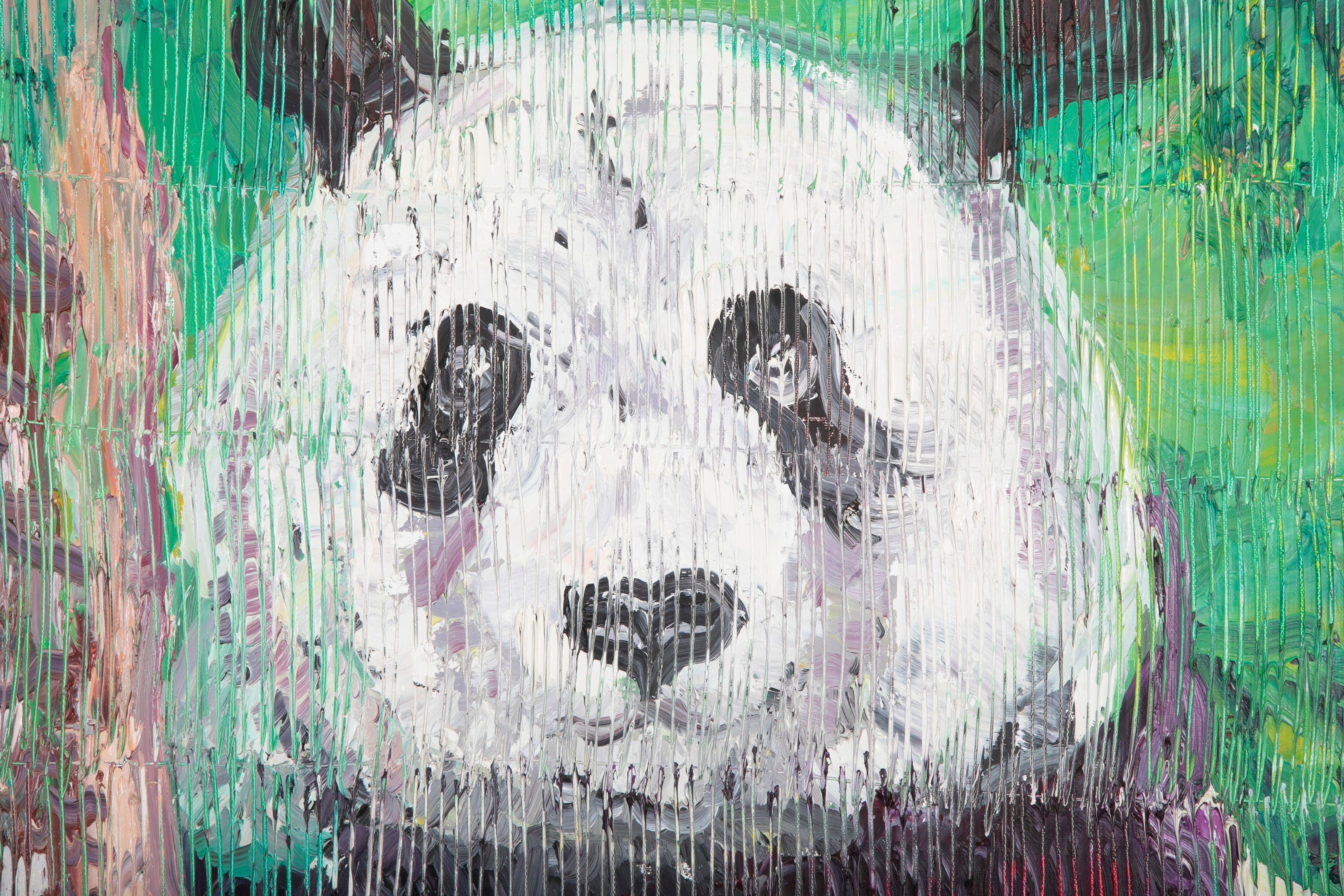"Panda" Oil on Canvas by Hunt Slonem