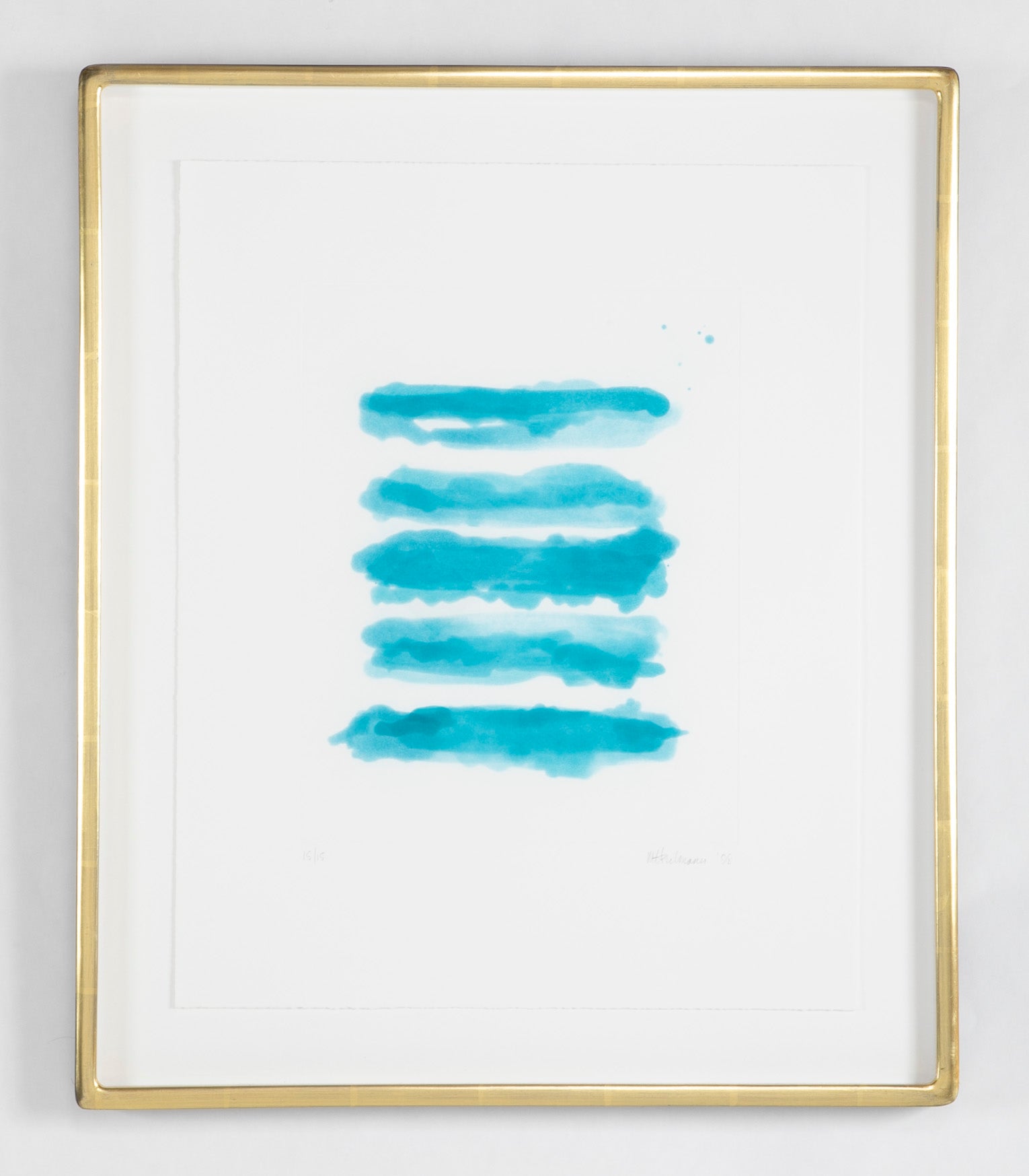 "Ocean" Aquatint in Colors on Wove Paper by Mary Heilmann