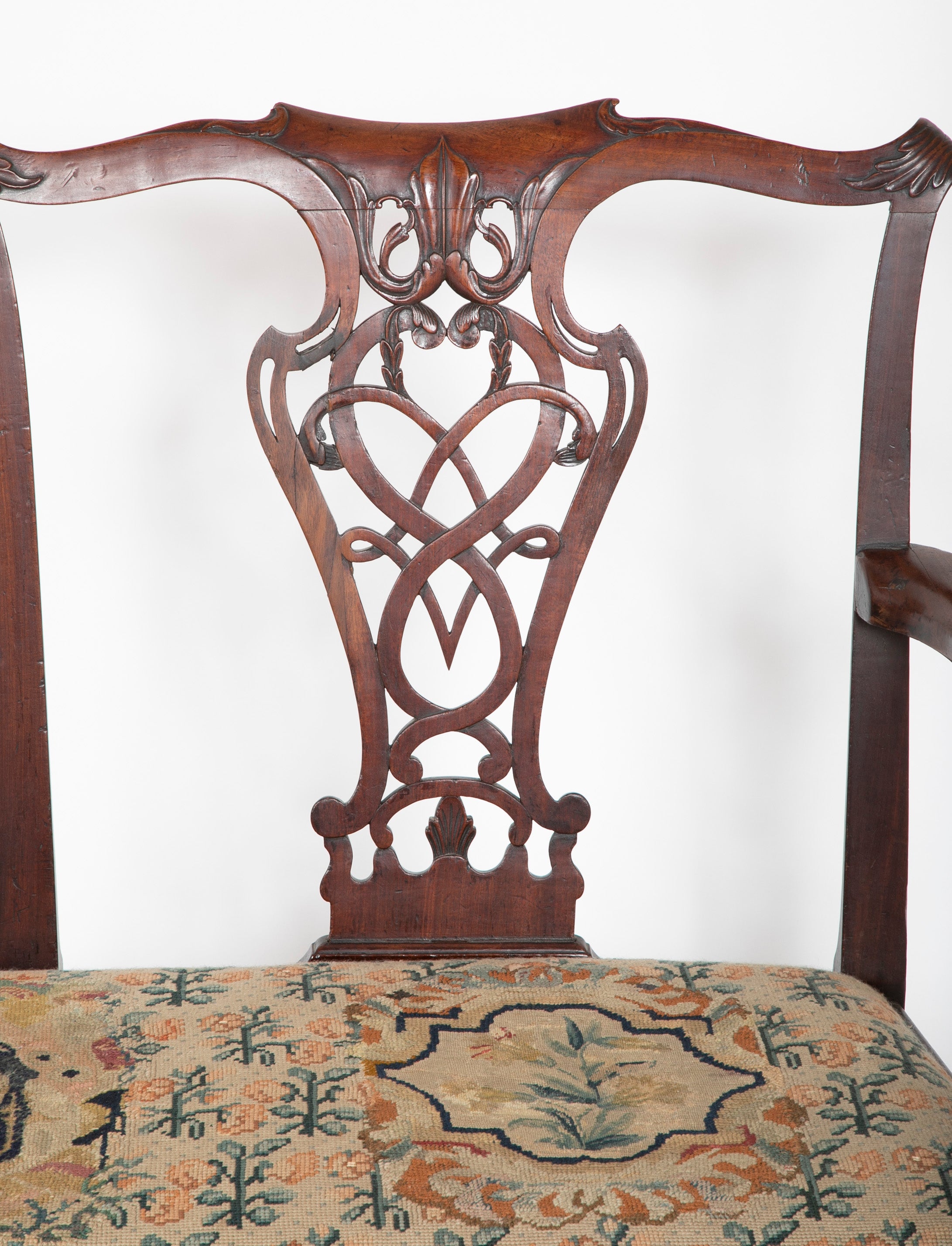 Irish George III Mahogany Double Chair Back Settee
