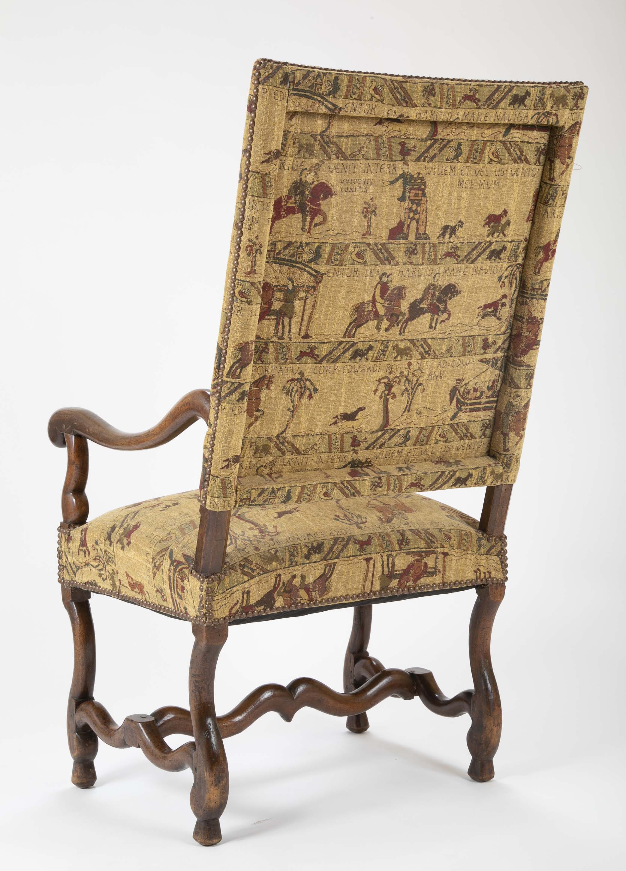 A French Louis XIII Style Walnut Arm Chair