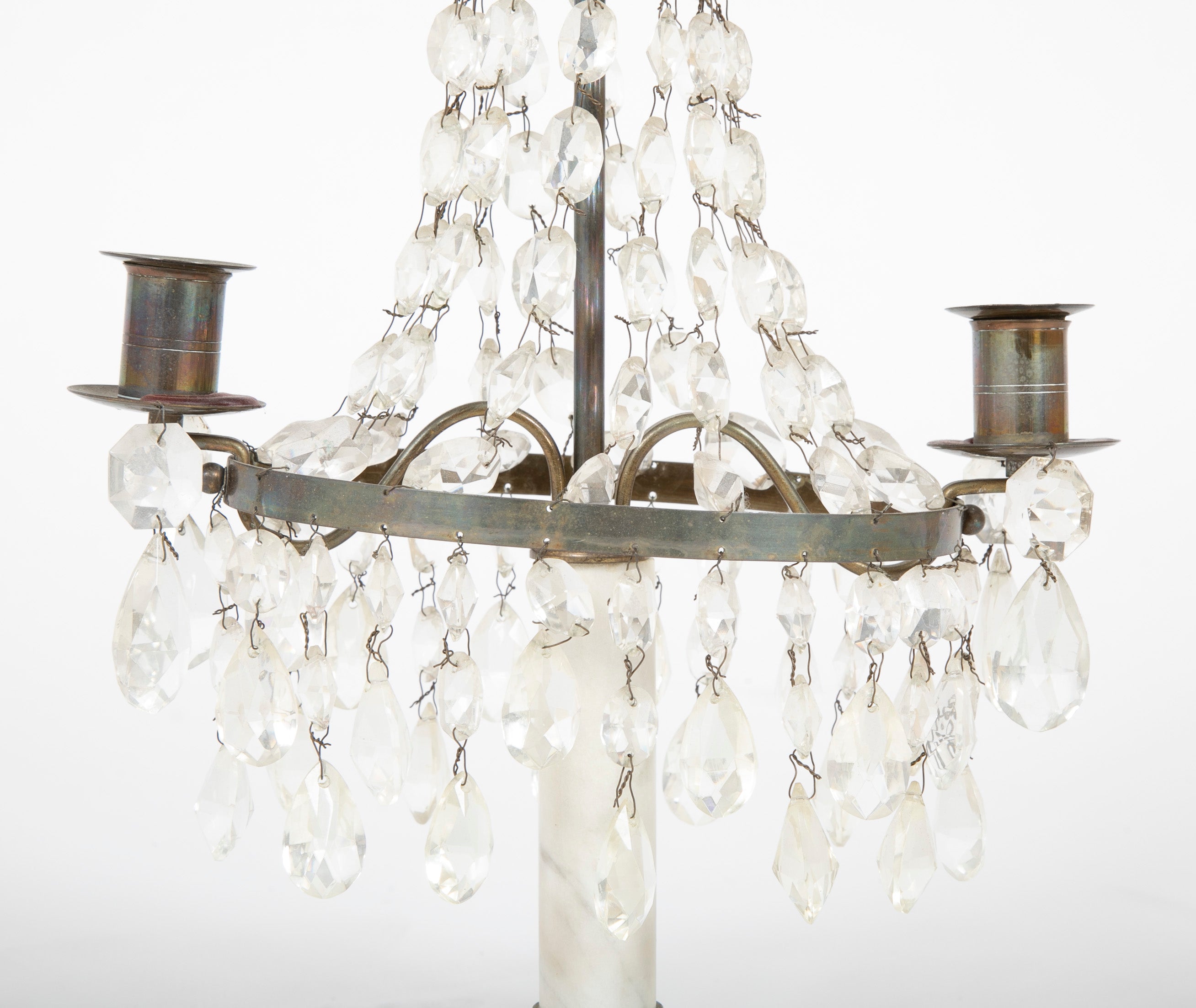 Pair of 19th Century French Moorish Crystal Candelabras.