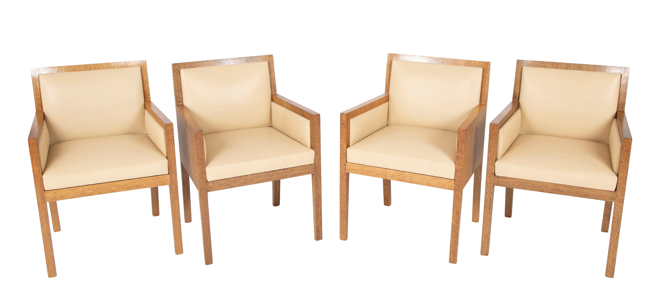 Set of Four Nicholas Mongiardo Design from Jean Michel Frank Armchairs