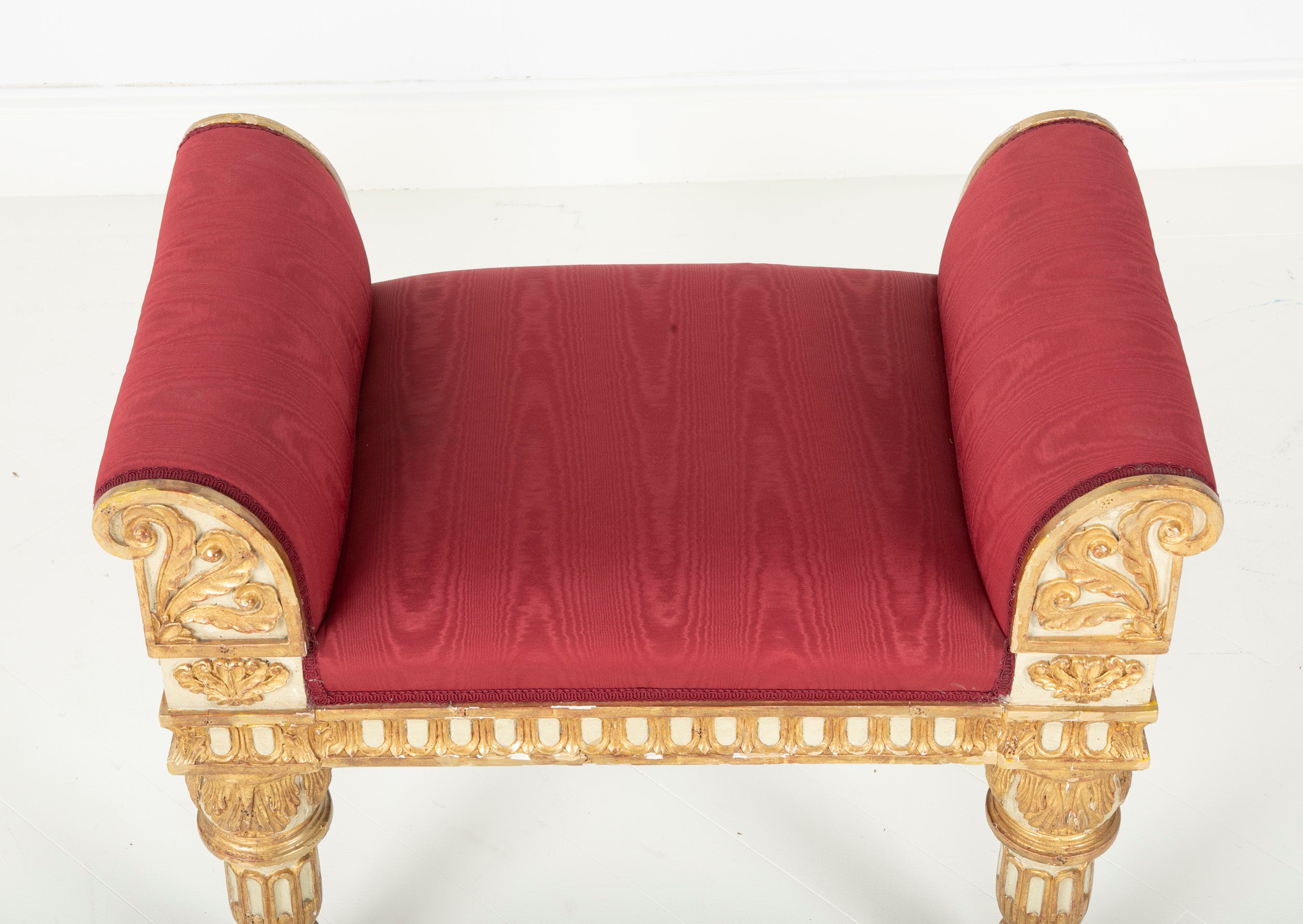 Painted & Gilt Bench Made in the Style of a Gianni Versace Estate Bench