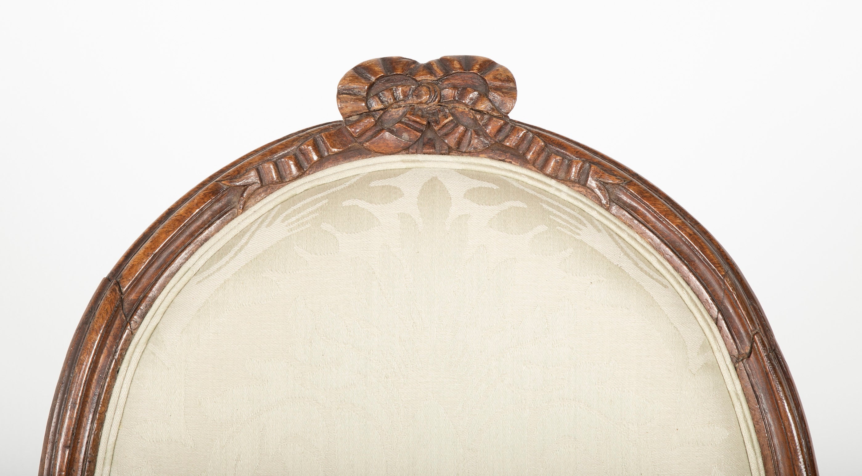 Pair of Louis XVI Period Oval Back Fauteuil