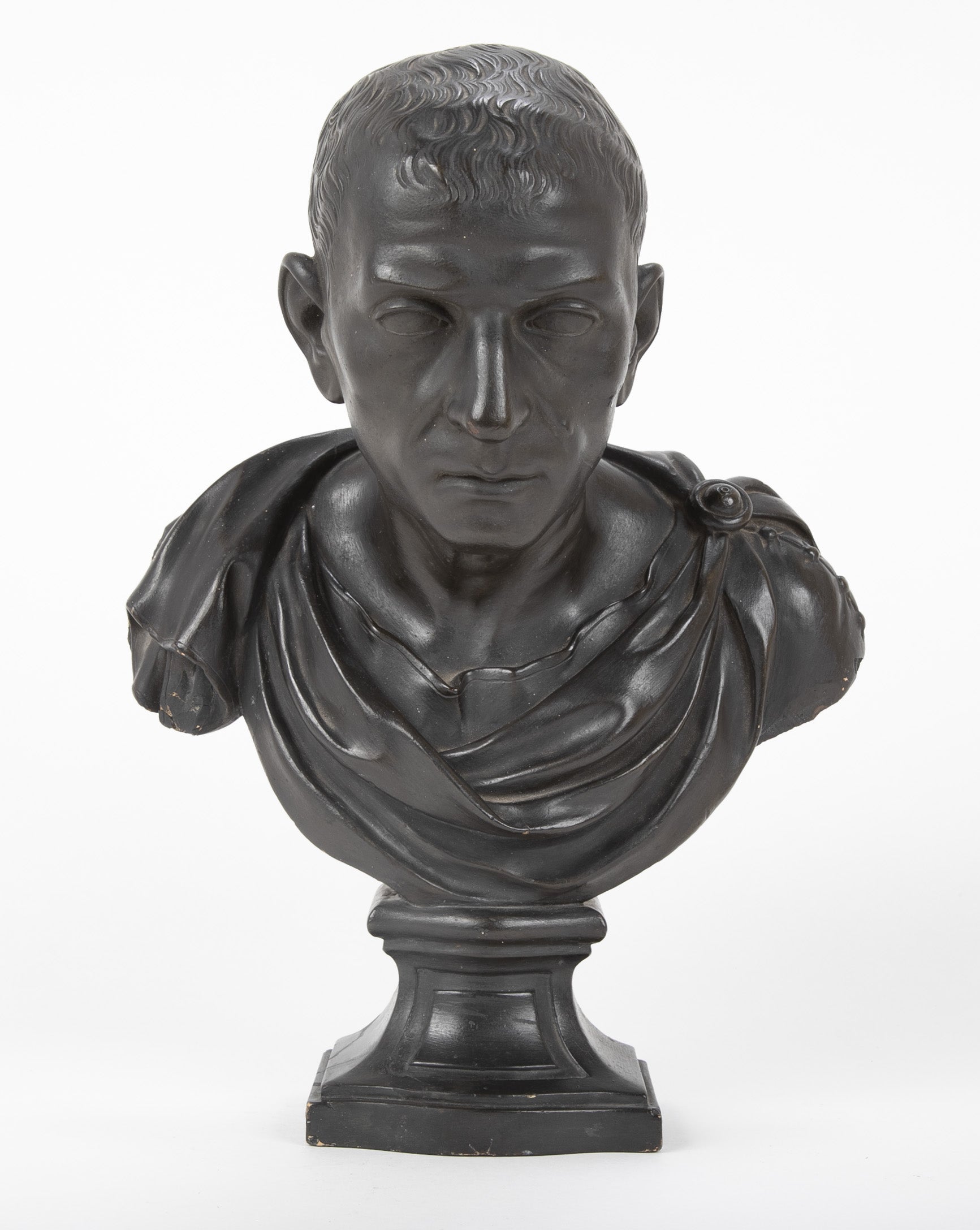 A 19th Century Ebonized Plaster Bust of Marcus Tulles Cicero