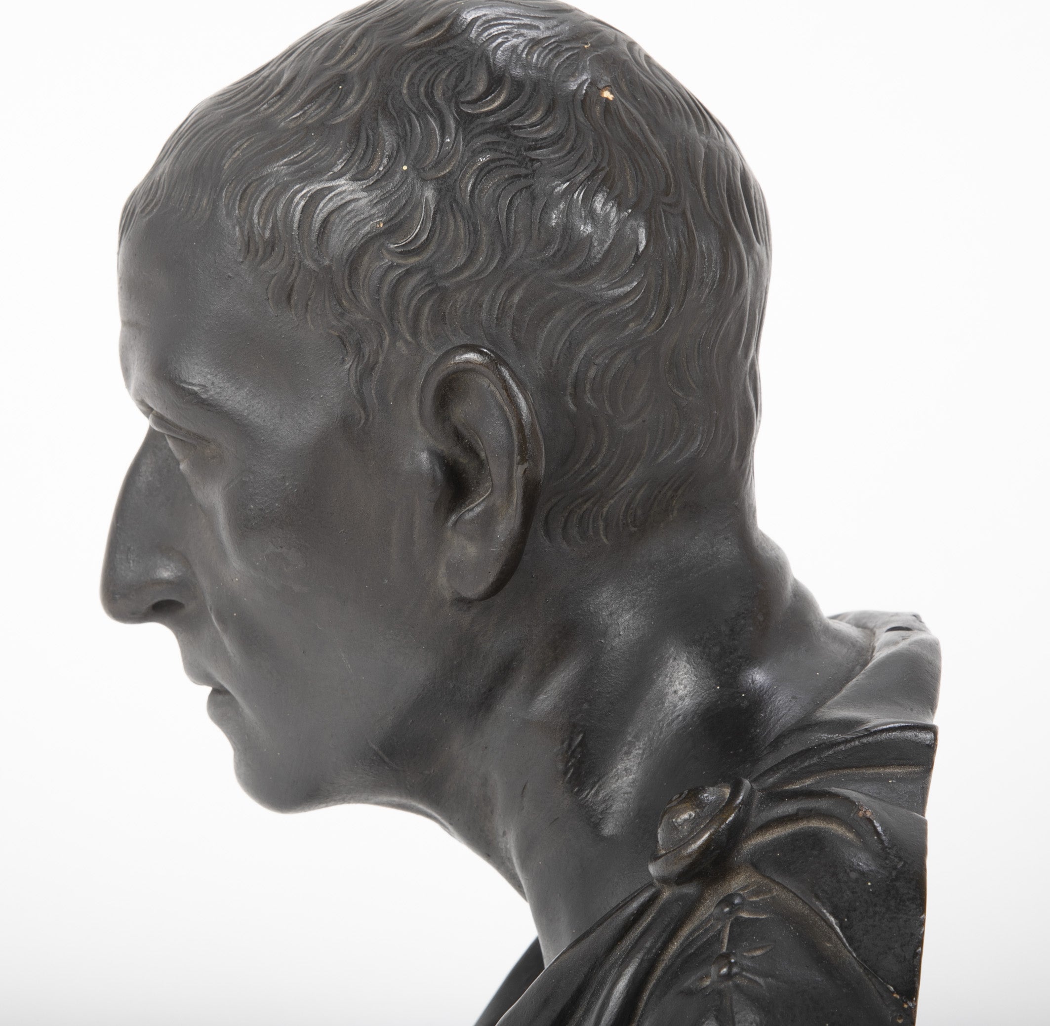 A 19th Century Ebonized Plaster Bust of Marcus Tulles Cicero