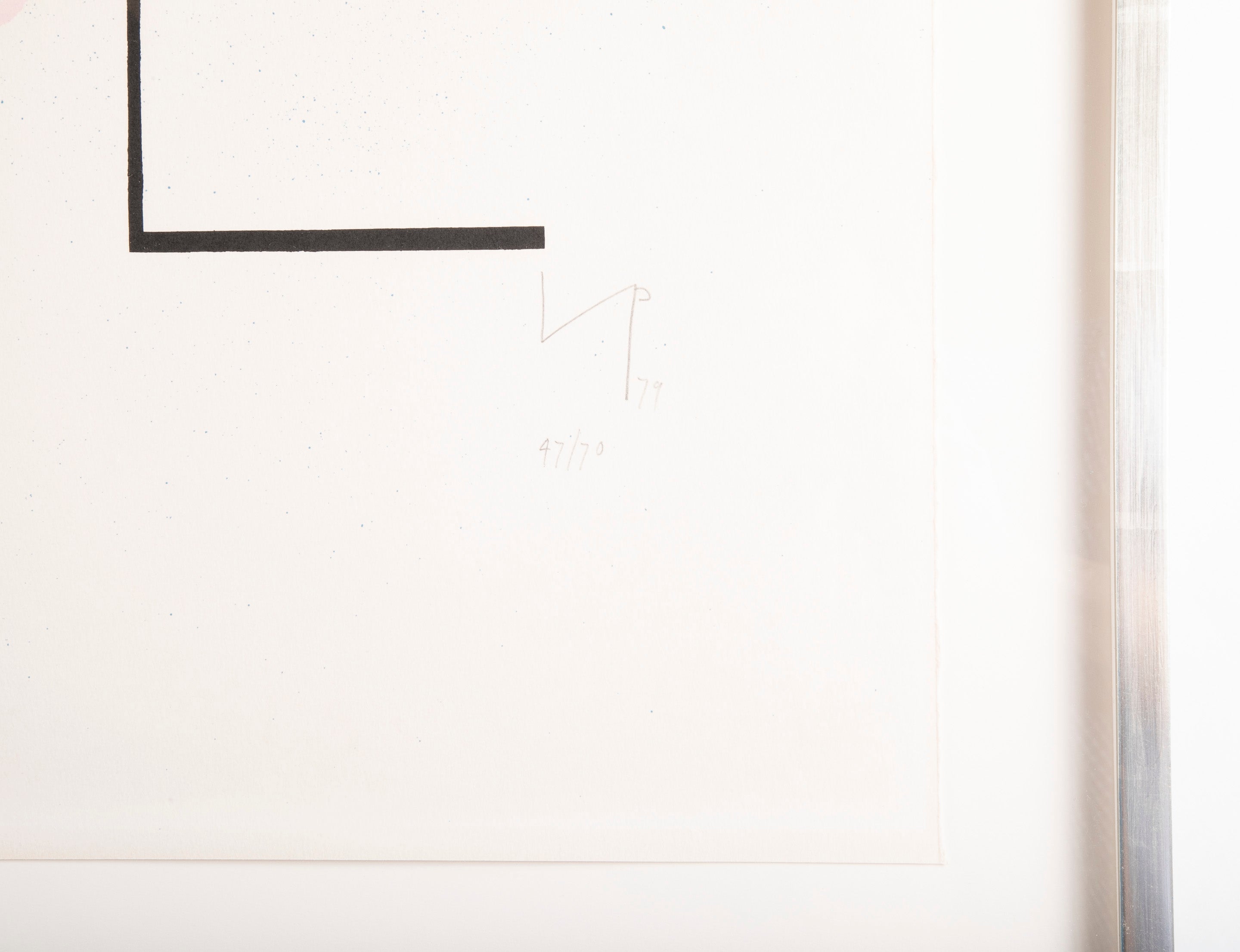 "Blue Fantasy" Color Screenprint on Paper by Victor Pasmore