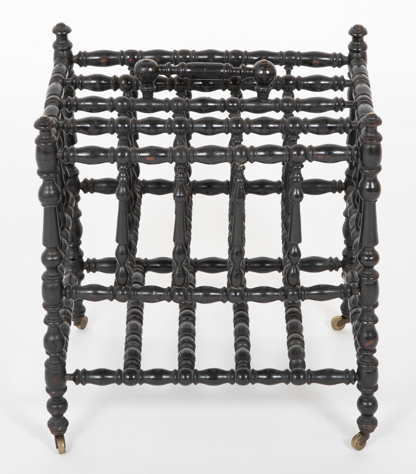 Pair of 19th Century Ebonized English Canterbury's