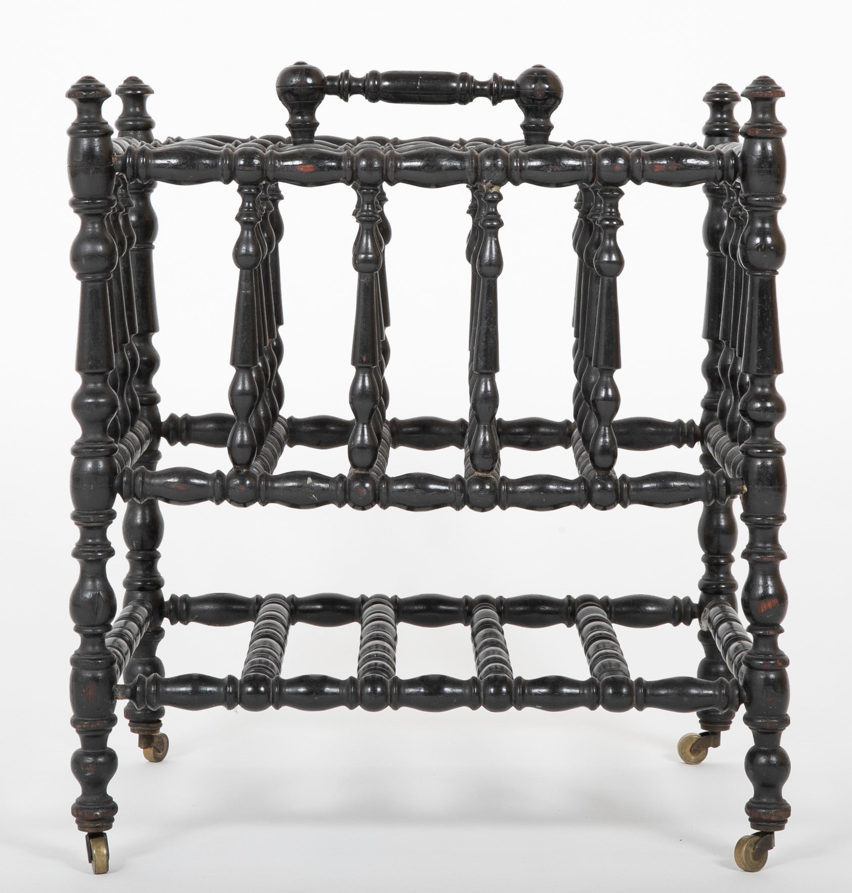 Pair of 19th Century Ebonized English Canterbury's