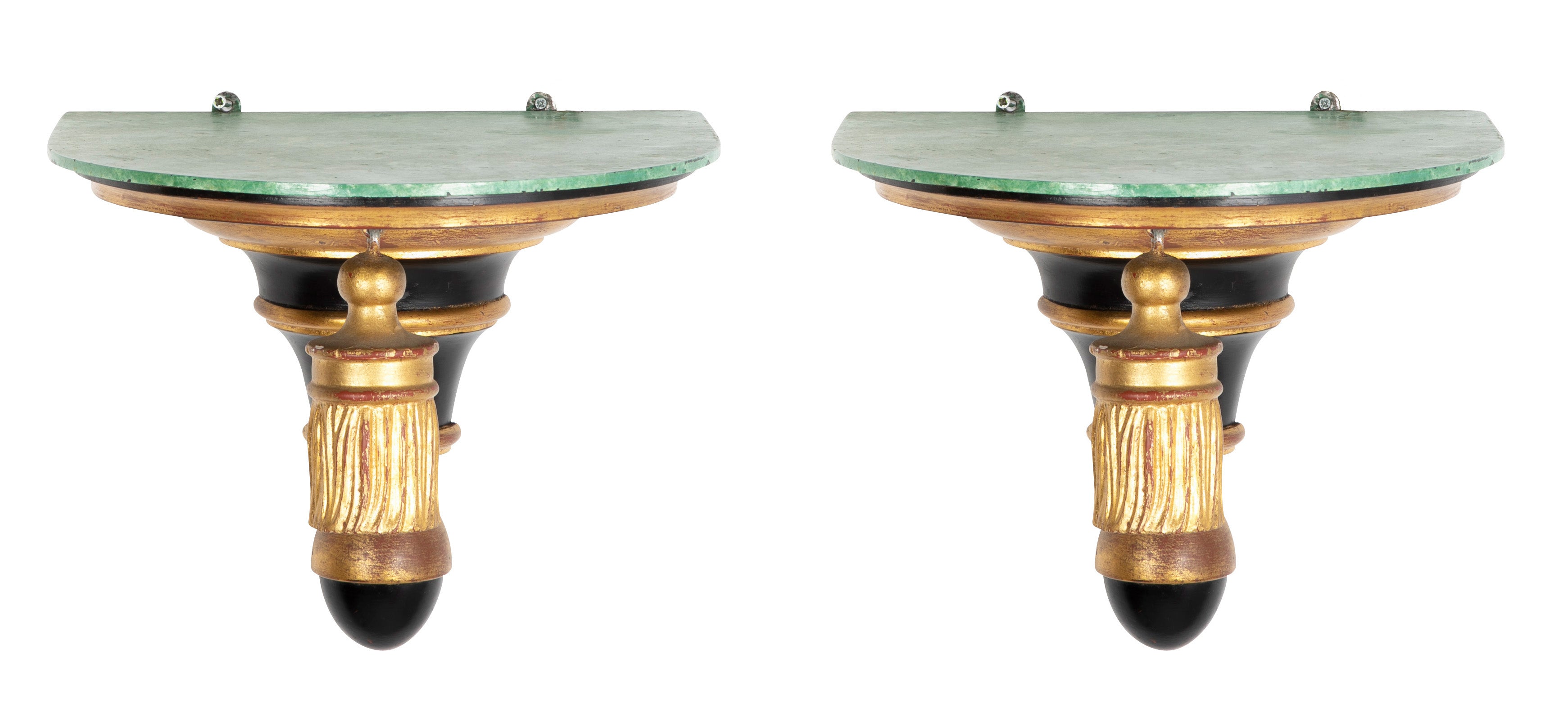 Pair of Regency Painted Wall Brackets