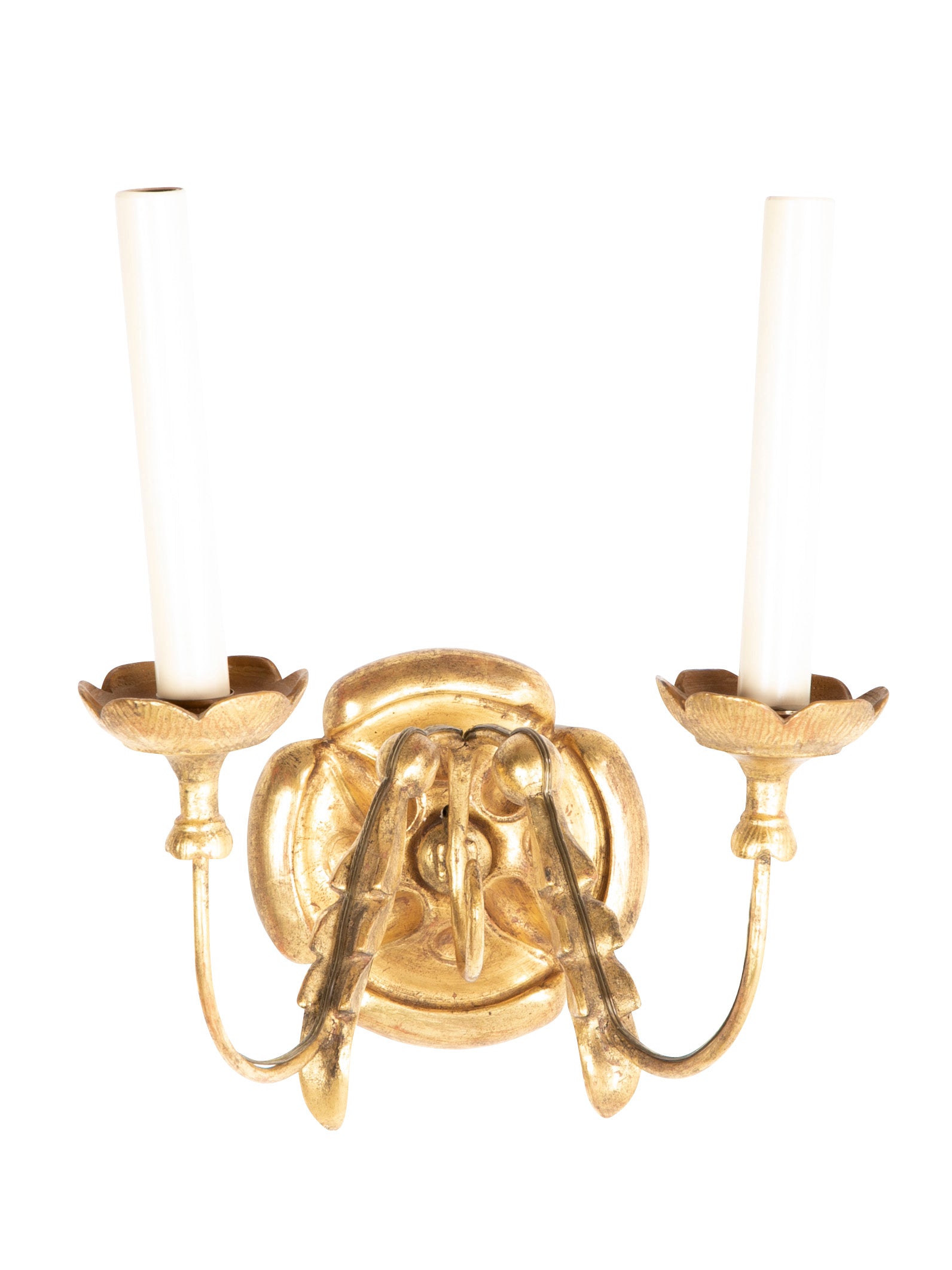 Set of Eight Continental Water Giltwood Sconces