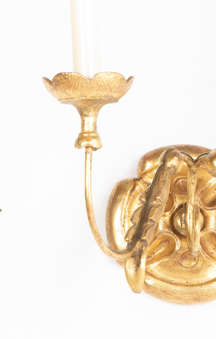 Set of Eight Continental Water Giltwood Sconces