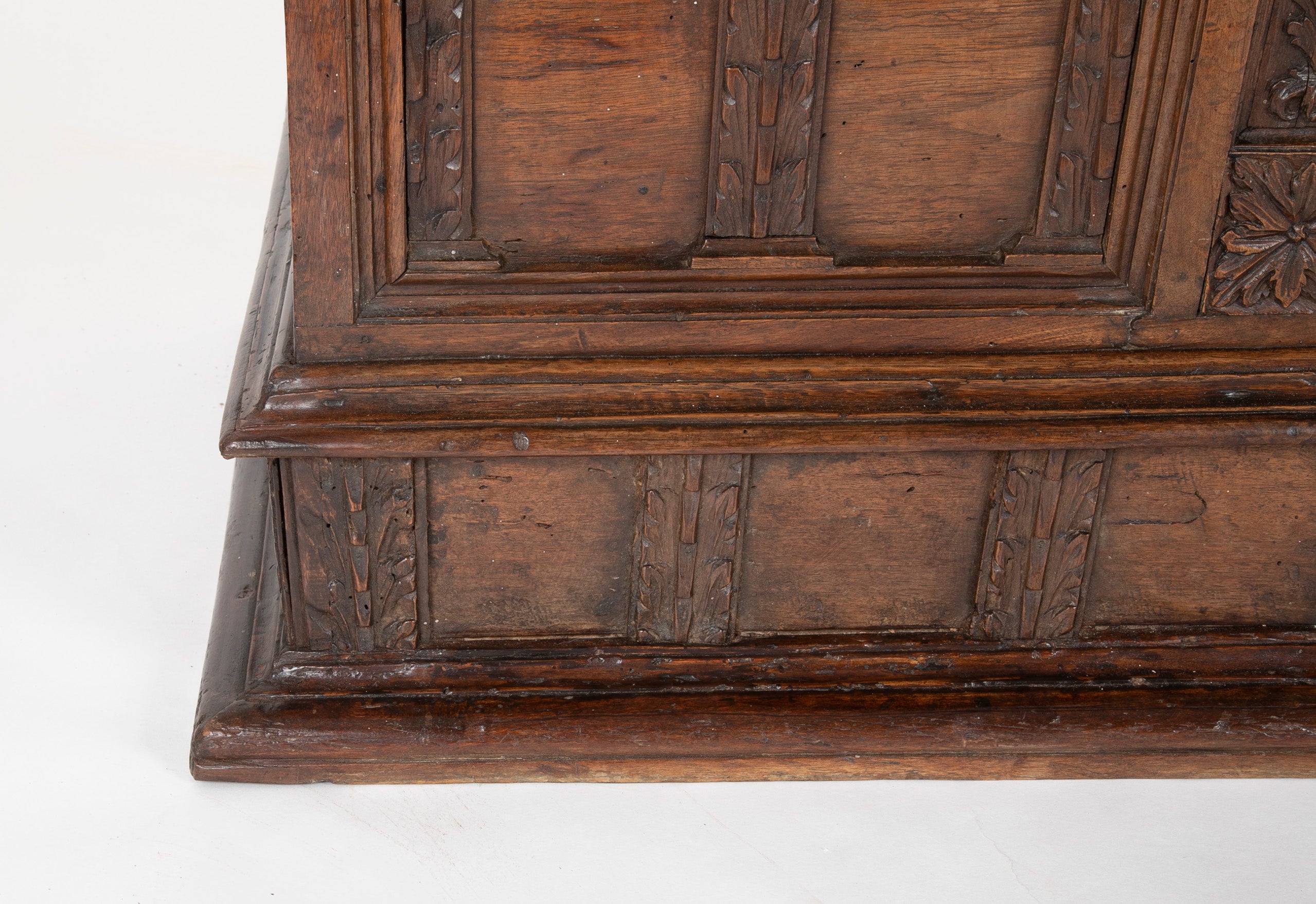 17th Century Spanish Carved Walnut Chest