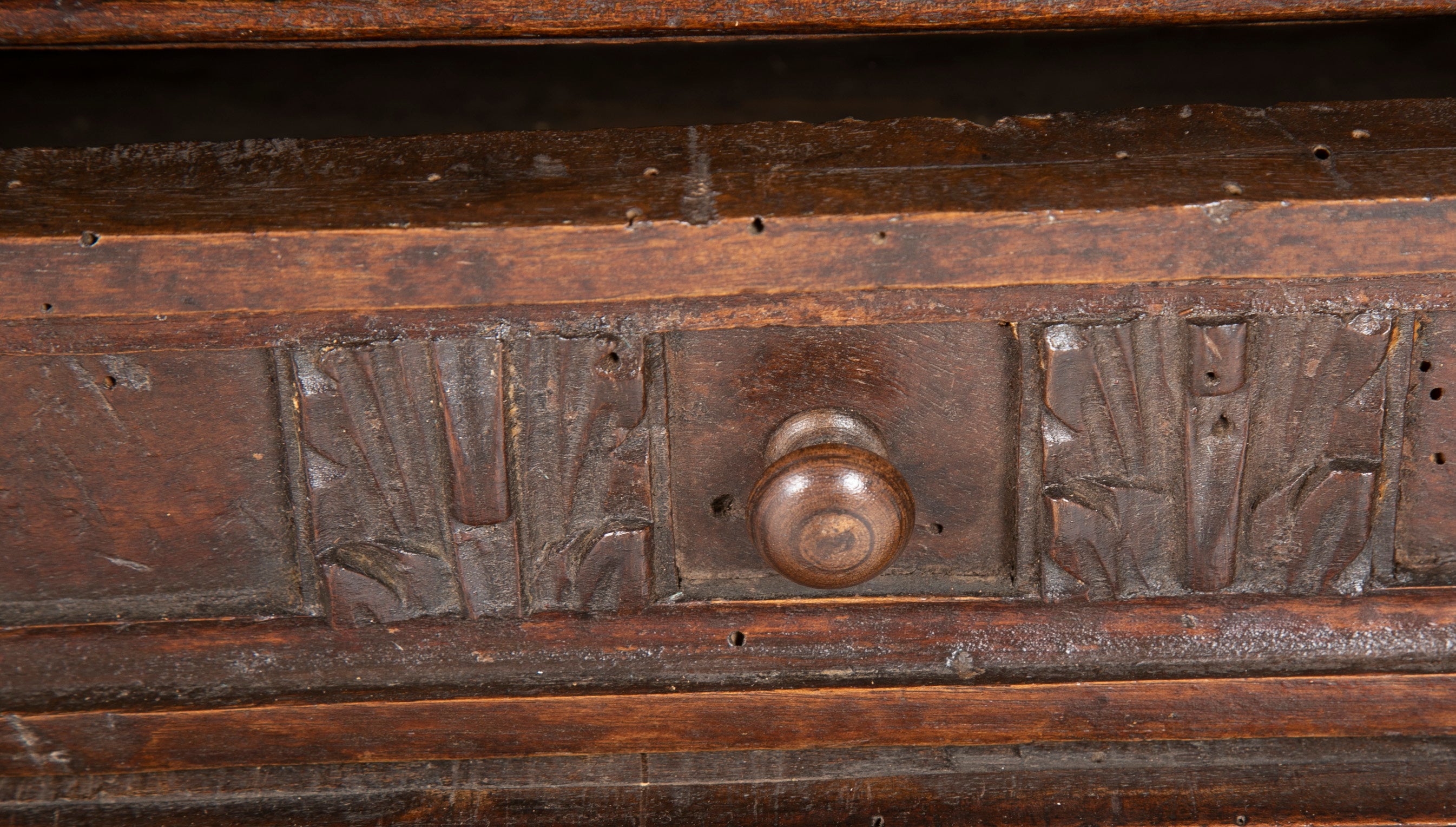 17th Century Spanish Carved Walnut Chest