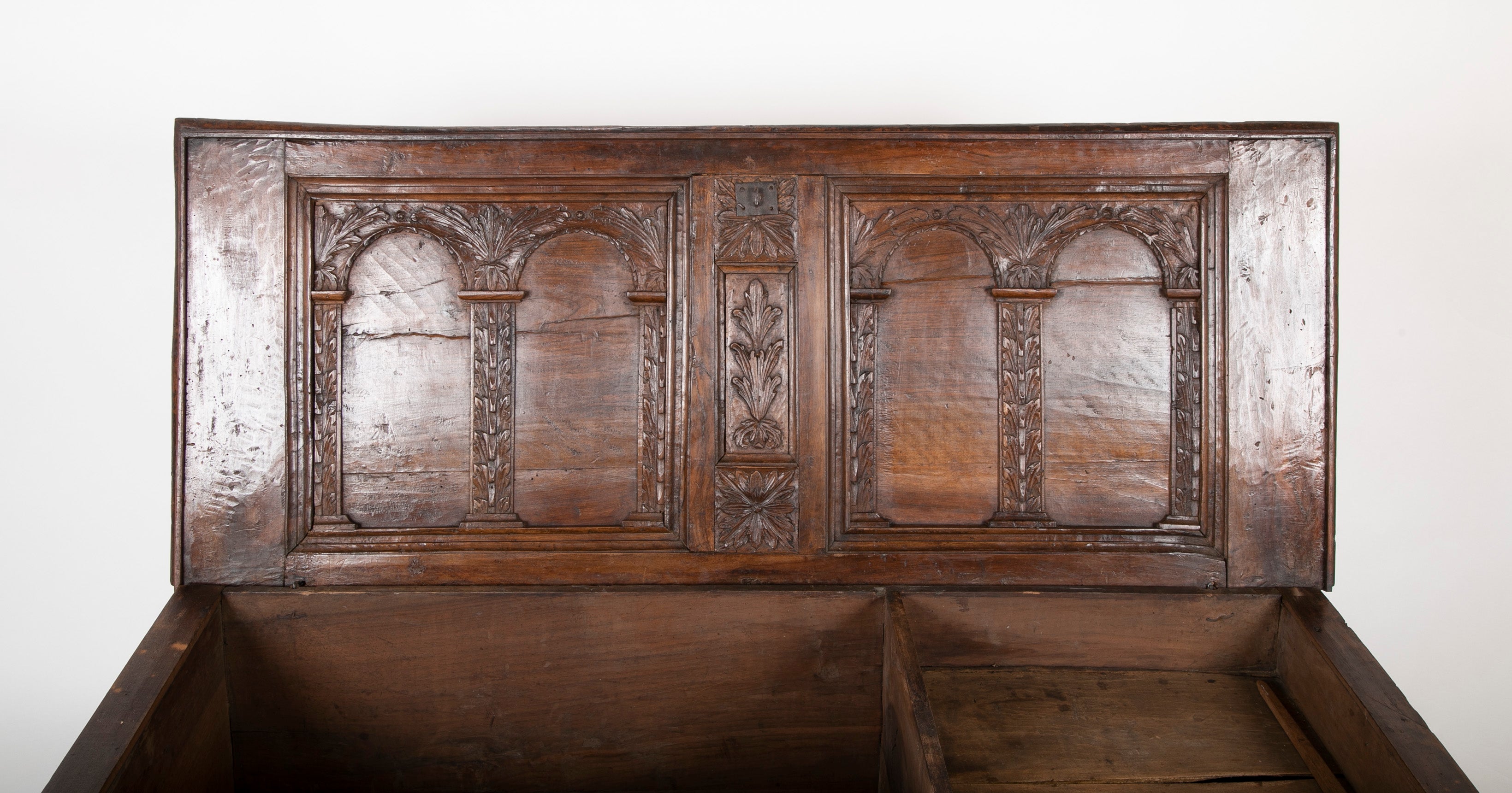 17th Century Spanish Carved Walnut Chest