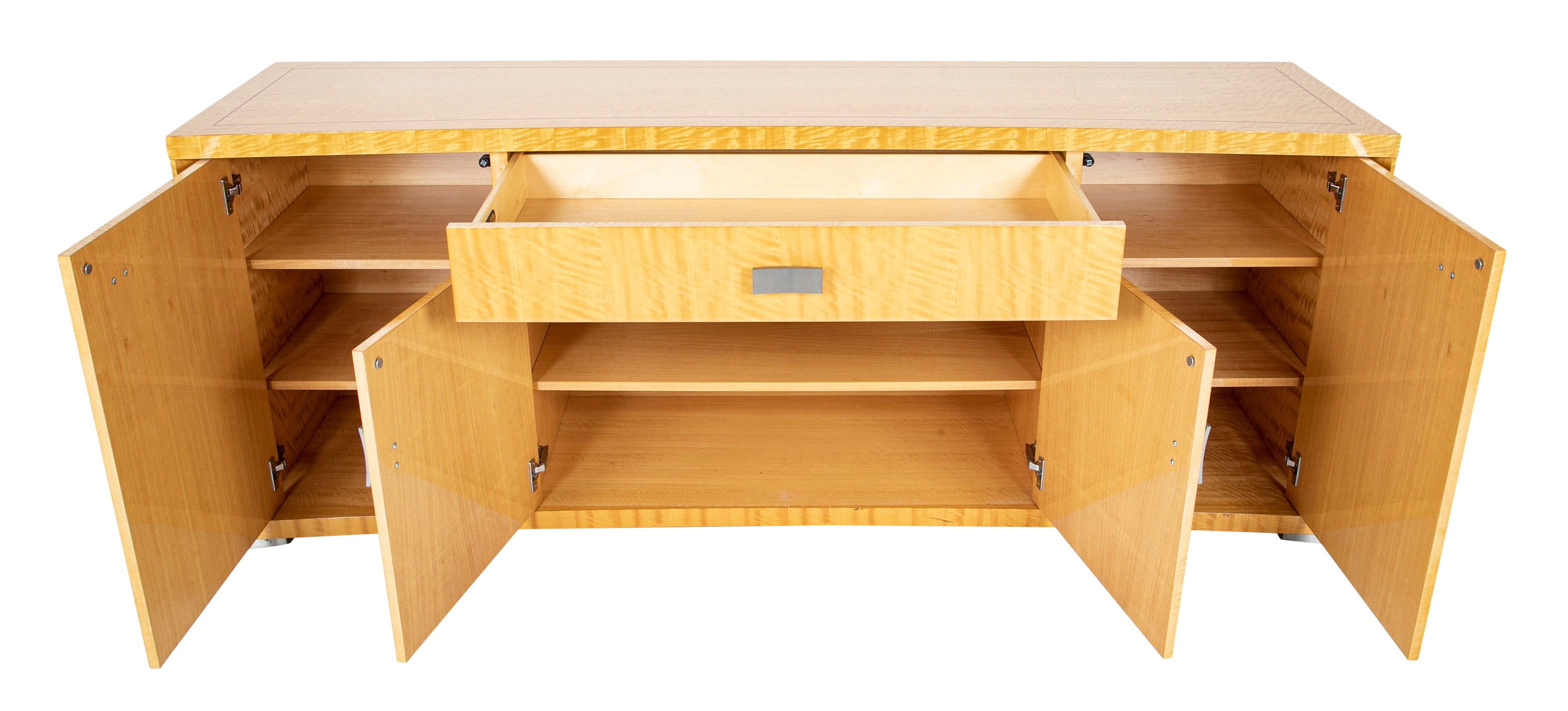 Mid- Century Signed Burr Satinwood Giorgio Collection Sideboard