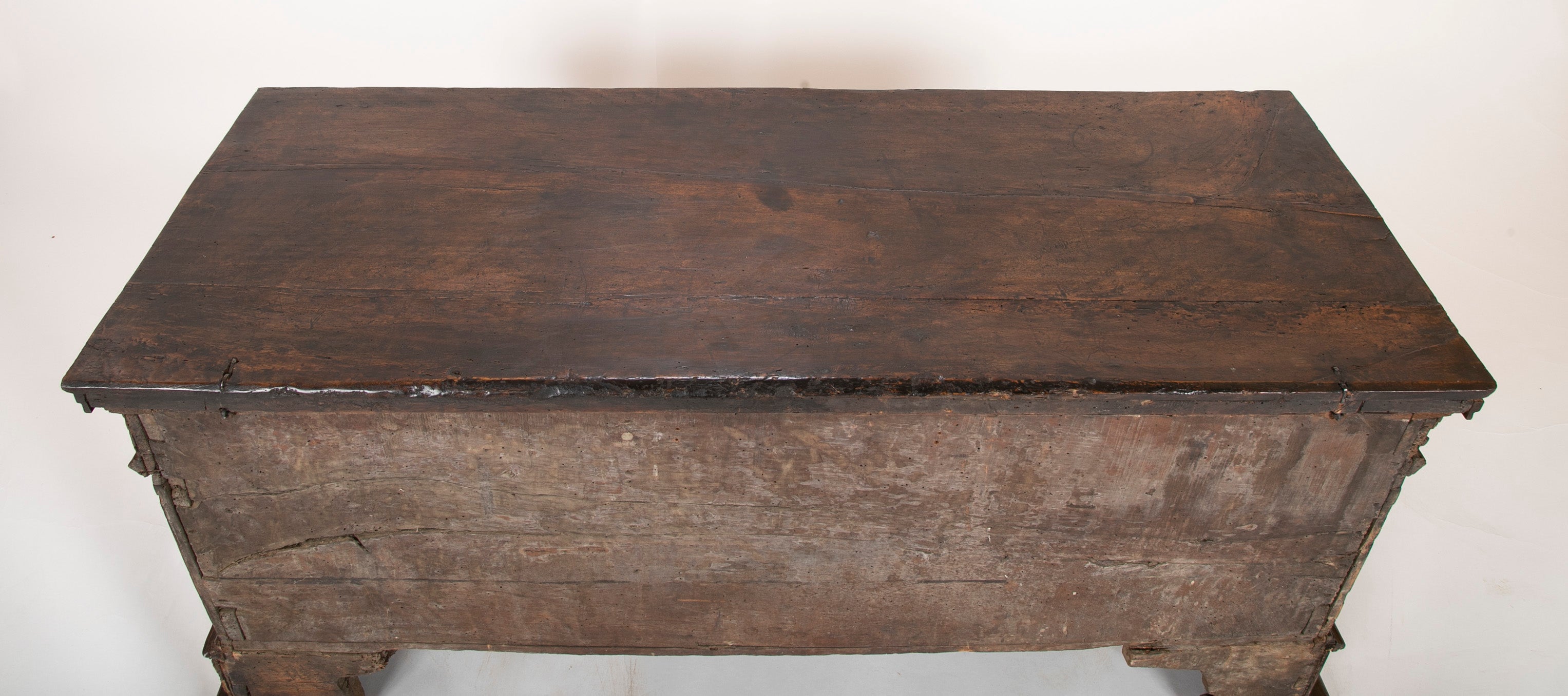 17th Century Spanish Carved Walnut Chest