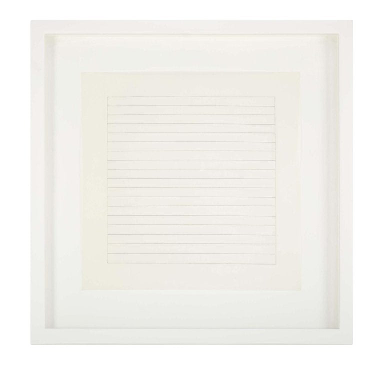 Set of 10 Lithographs After Drawings by Agnes Martin