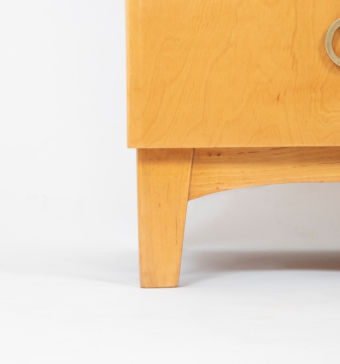 A French Mid-Century Three Drawer Chest with Circular Pulls