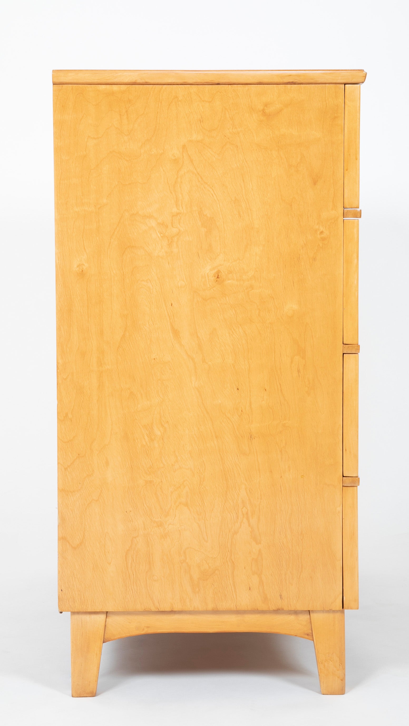 A French Mid-Century Three Drawer Chest with Circular Pulls