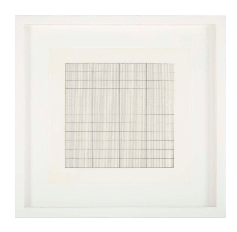 Set of 10 Lithographs After Drawings by Agnes Martin