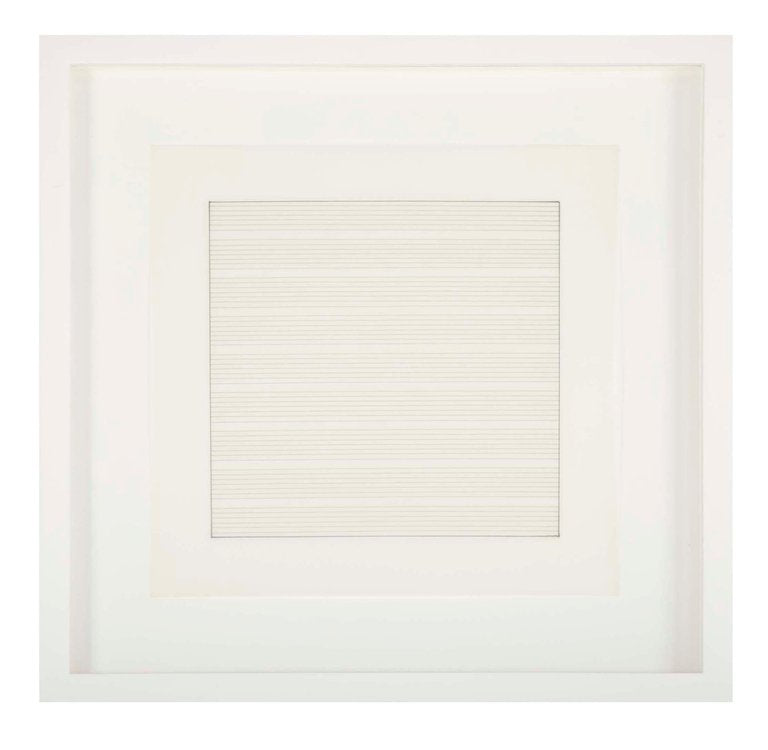 Set of 10 Lithographs After Drawings by Agnes Martin